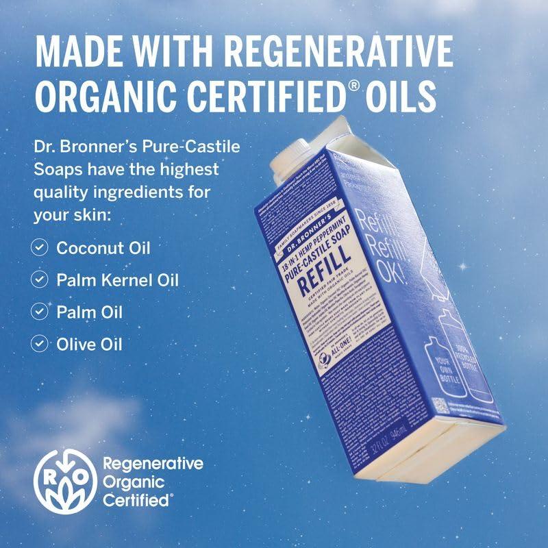 Jabón Líquido Mágico Pure-Castile Dr. Bronner Menta 946ml