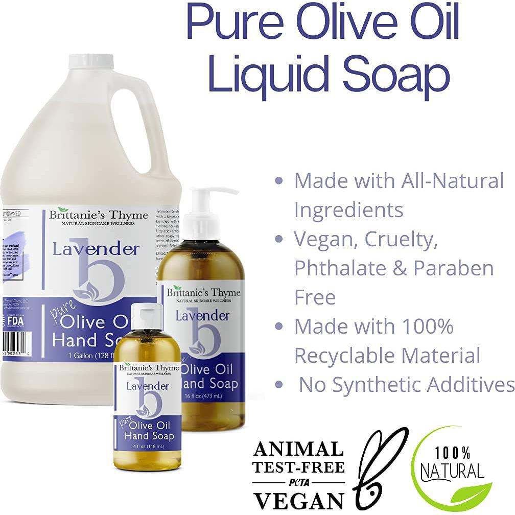 Jabón Líquido Vegano Brittanie Lavanda 3x0.47L Aceite de Oliva