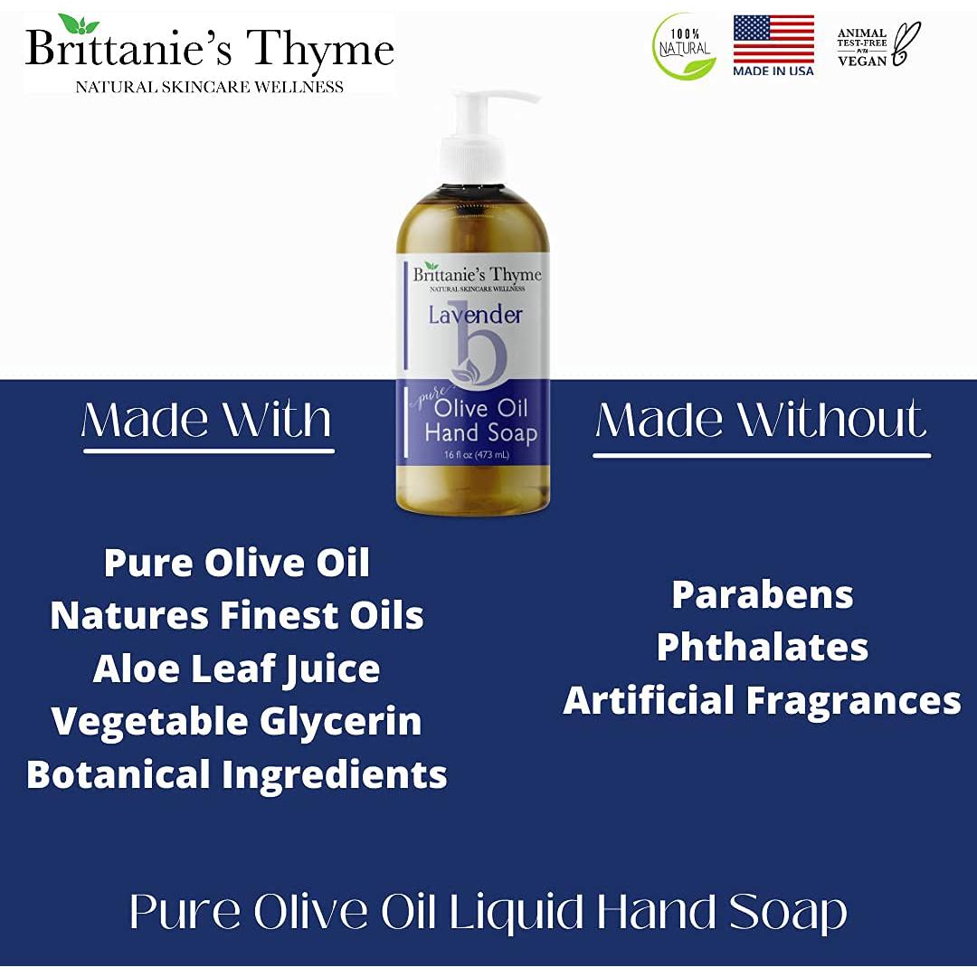 Jabón Líquido Vegano Brittanie Lavanda 3x0.47L Aceite de Oliva