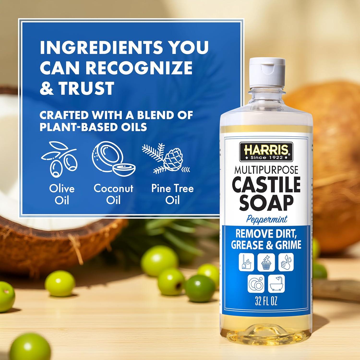 Jabón de Castilla Multiusos Harris Menta 946 ml Ecológico