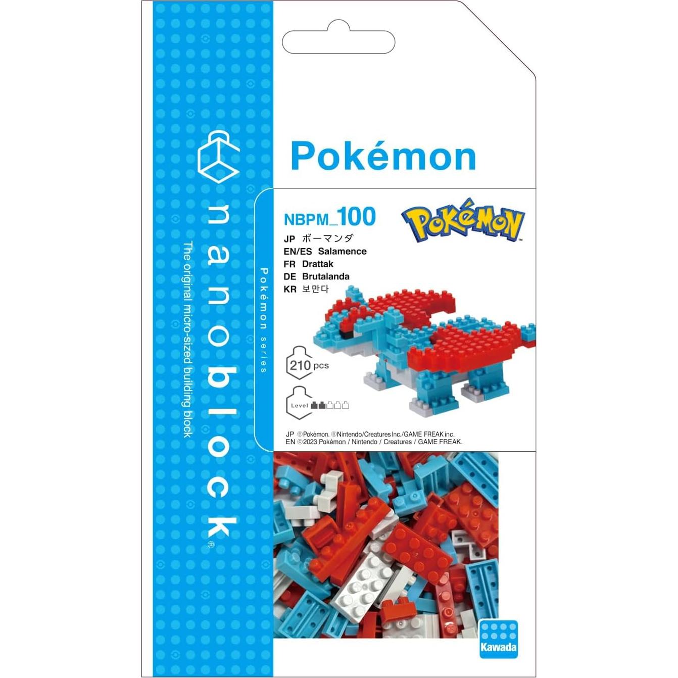 Nanoblock Salamence Pokémon - Kit de Construcción 200 Piezas