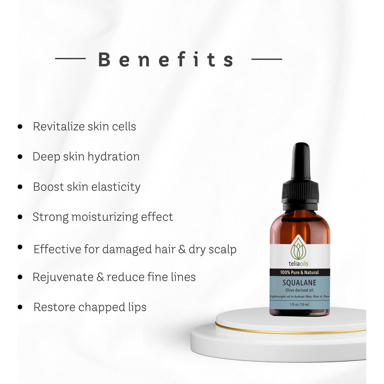 Aceite de Squalano TeliaOils 130g - Hidratante Facial Natural