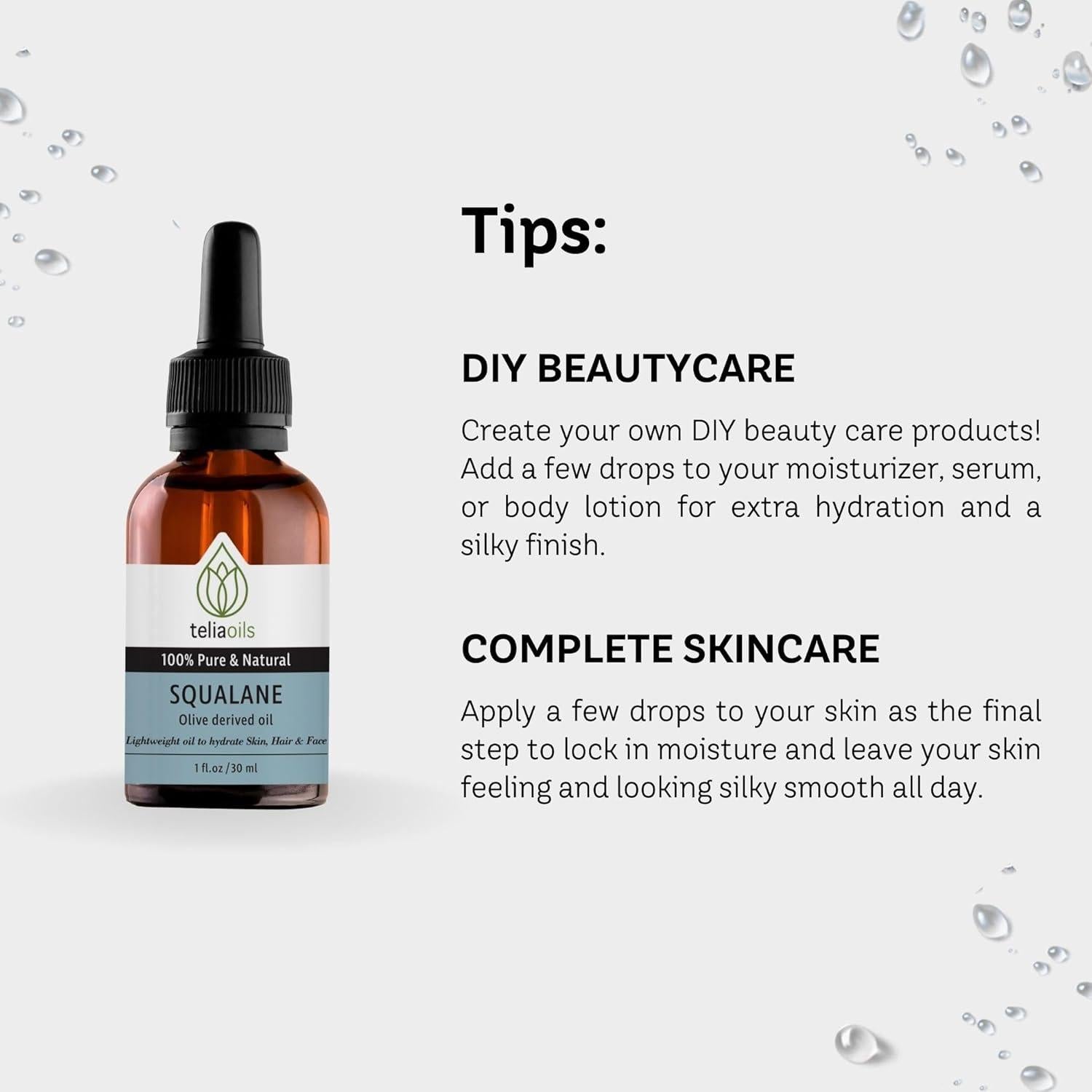 Aceite de Squalano TeliaOils 130g - Hidratante Facial Natural