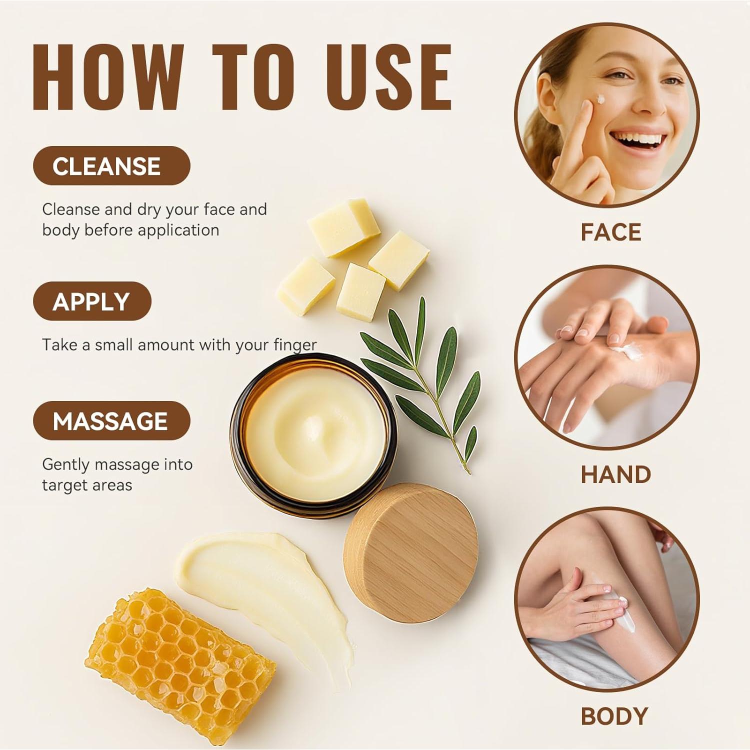 Bálsamo Hidratante Facial y Corporal Jeirrzi 56.7g - Grasa de Res Alimentada con Pasto y Miel