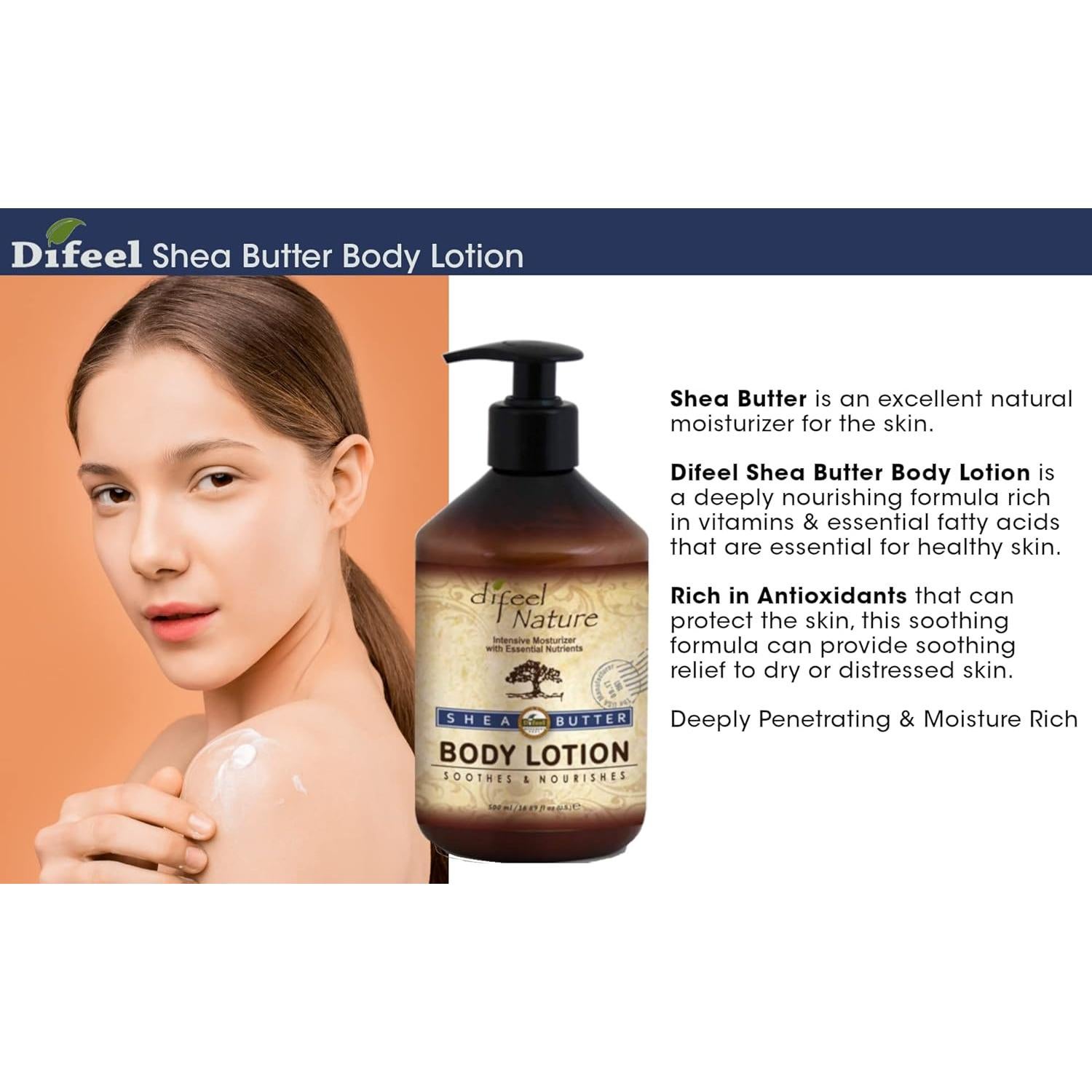 Loción Corporal Hidratante Difeel Manteca de Karité 363g