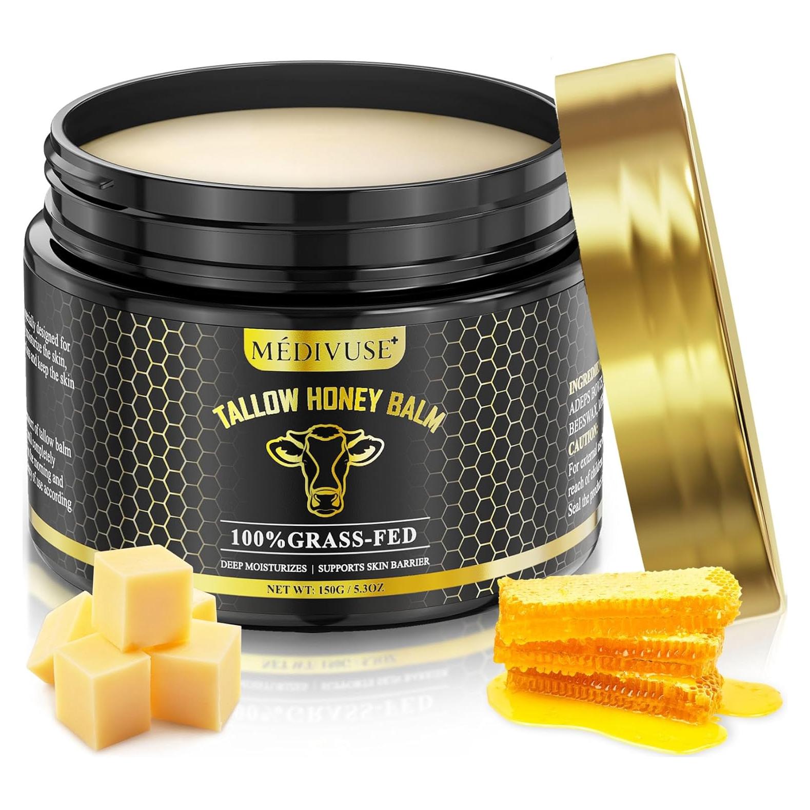 Bálsamo de Sebo de Res y Miel MediVuse 150g - Hidratante Natural