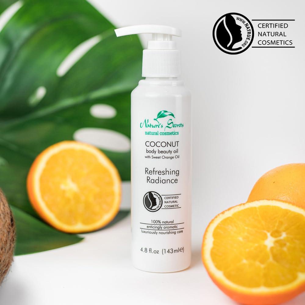 Aceite Corporal Orgánico de Coco y Naranja Nature's Secrets 168g