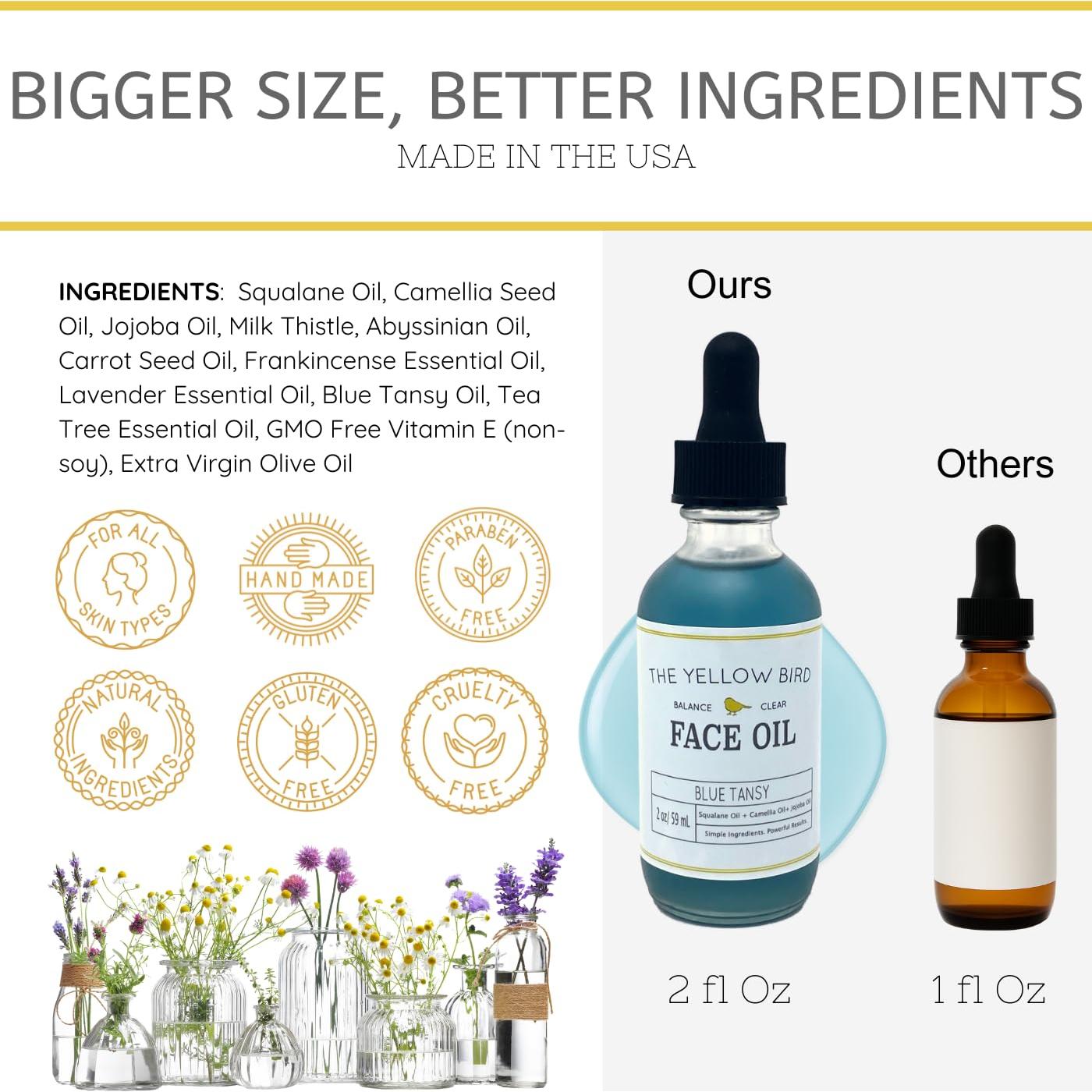 Aceite Facial Equilibrante Pájaro Amarillo 59 ml - Hidratante Natural