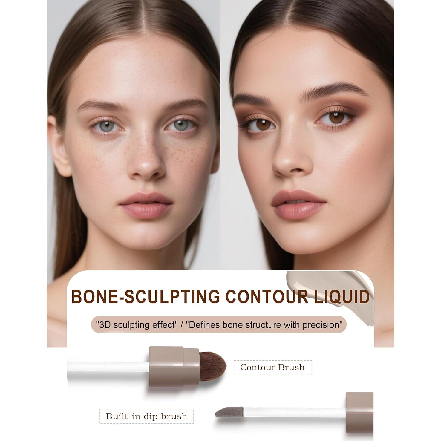 Contorno Líquido Okerker 4.4ml Gris Frío para Piel Clara