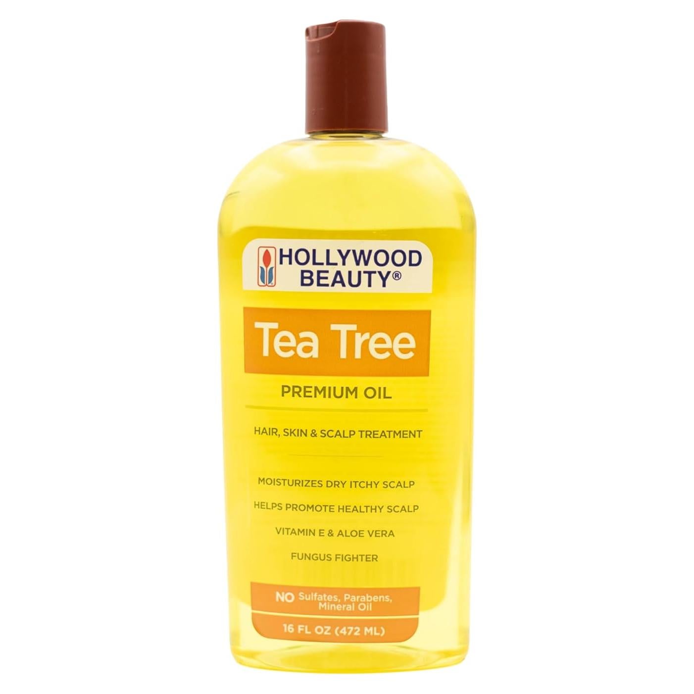 Aceite de Árbol de Té Hollywood Beauty 473 ml - Hidratante Multiuso
