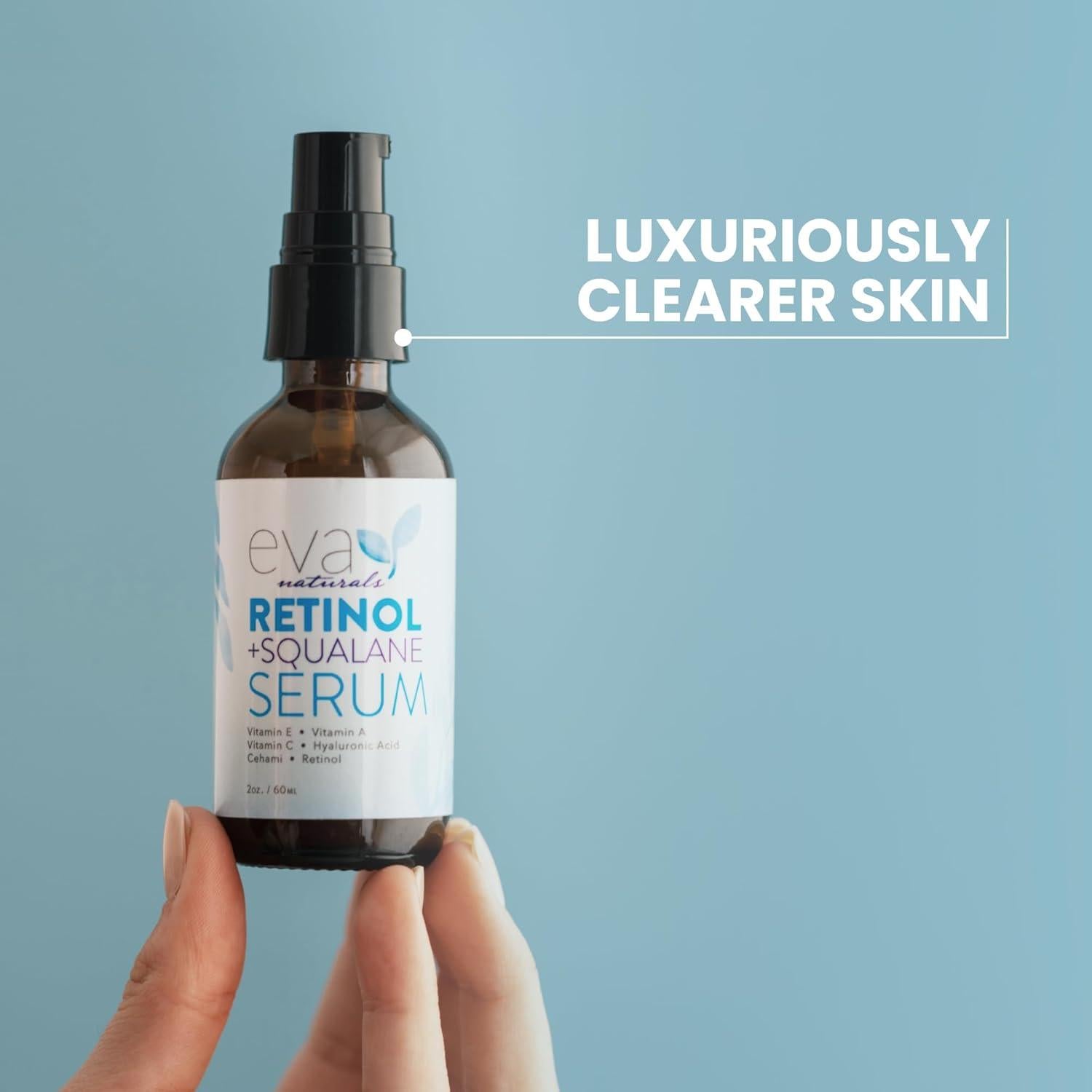 Suero Facial Antienvejecimiento Eva Naturals 59 ml Retinol Escualano