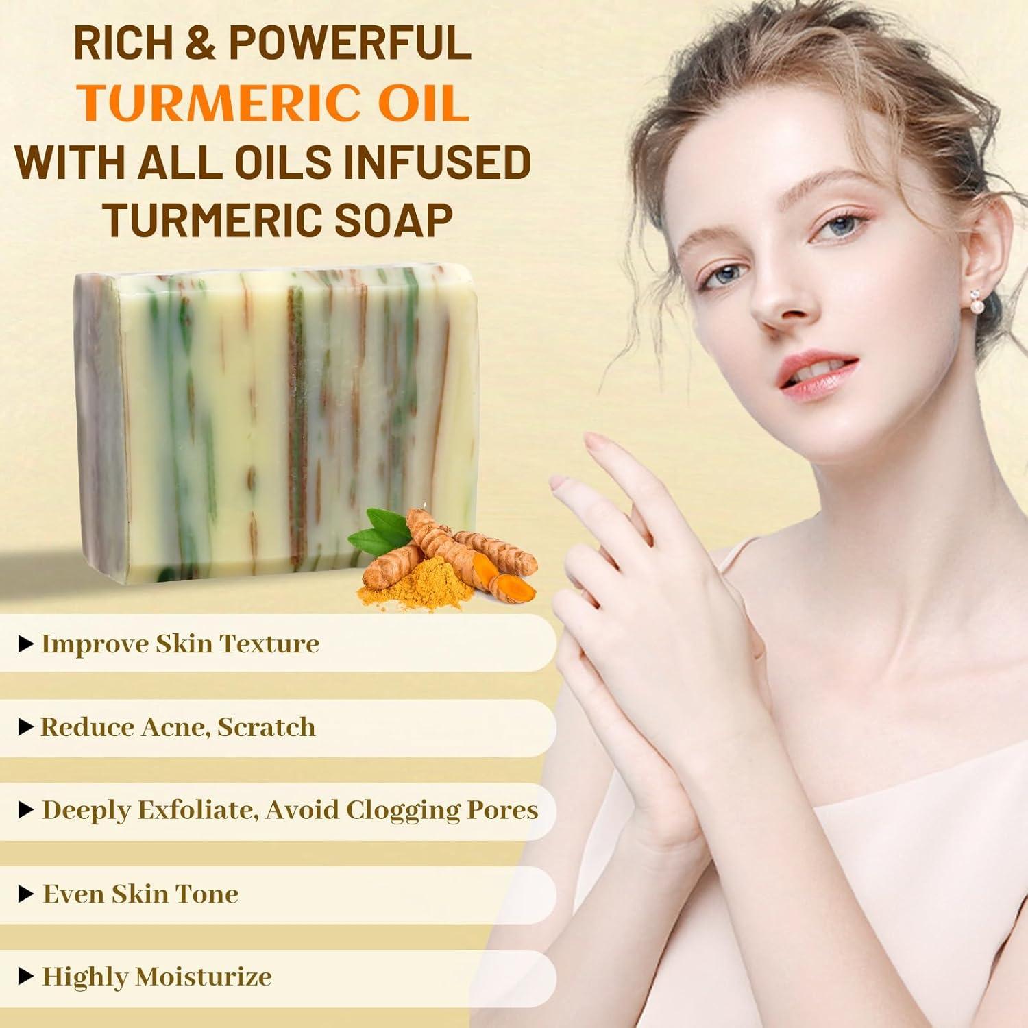 Jabón de Cúrcuma Orgánico Hecho a Mano 100g - Umpeimvon