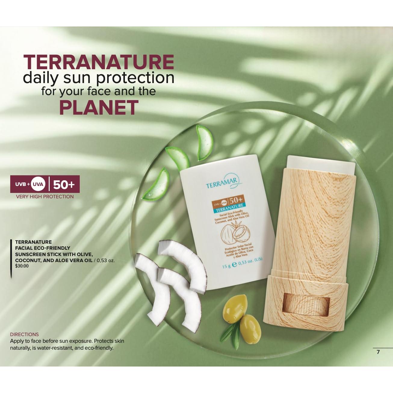 Protector Solar Facial en Barra TerraNature SPF 50+ 15 g