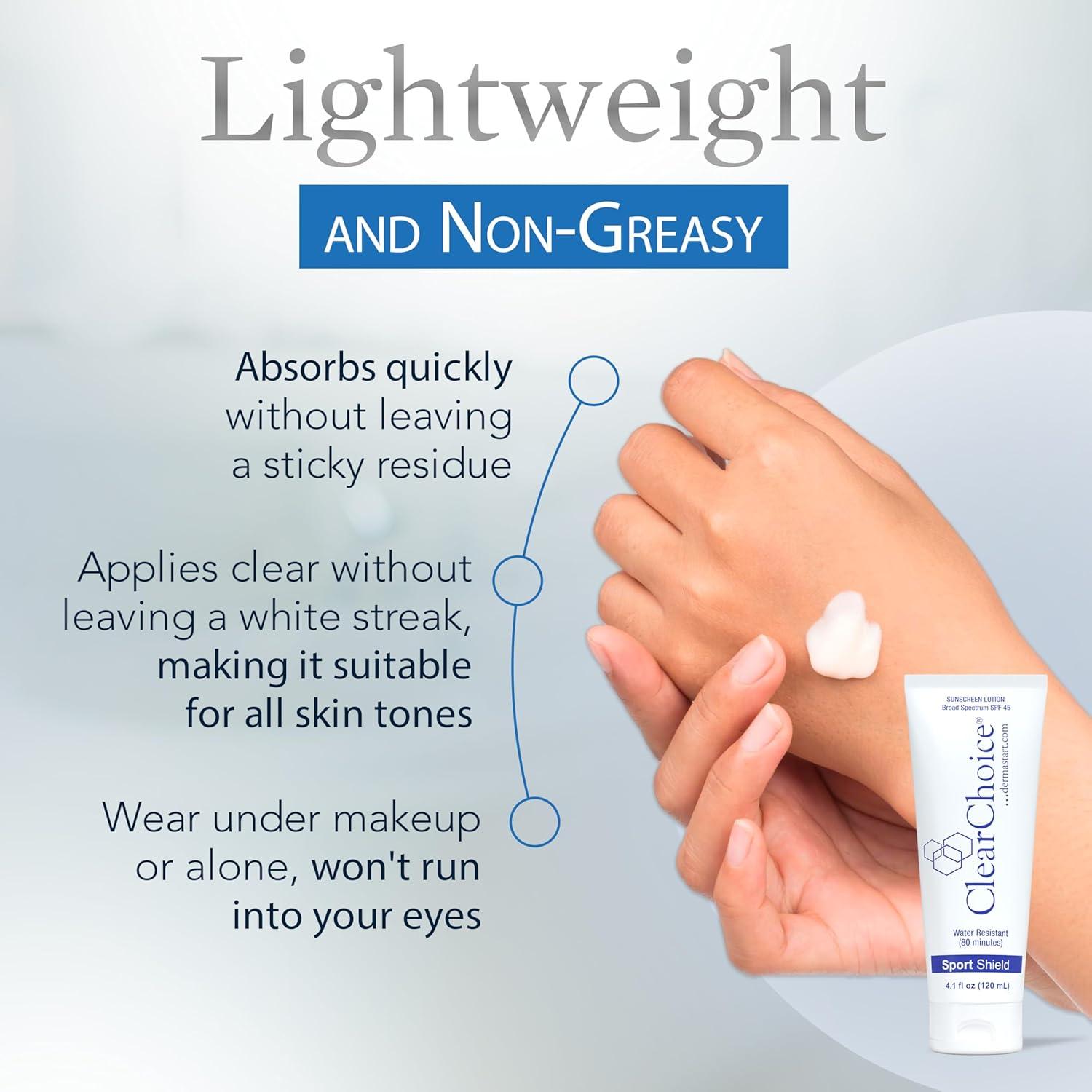 Protector Solar Clear Choice SPF 45 118ml Hidratante Libre de Aceite