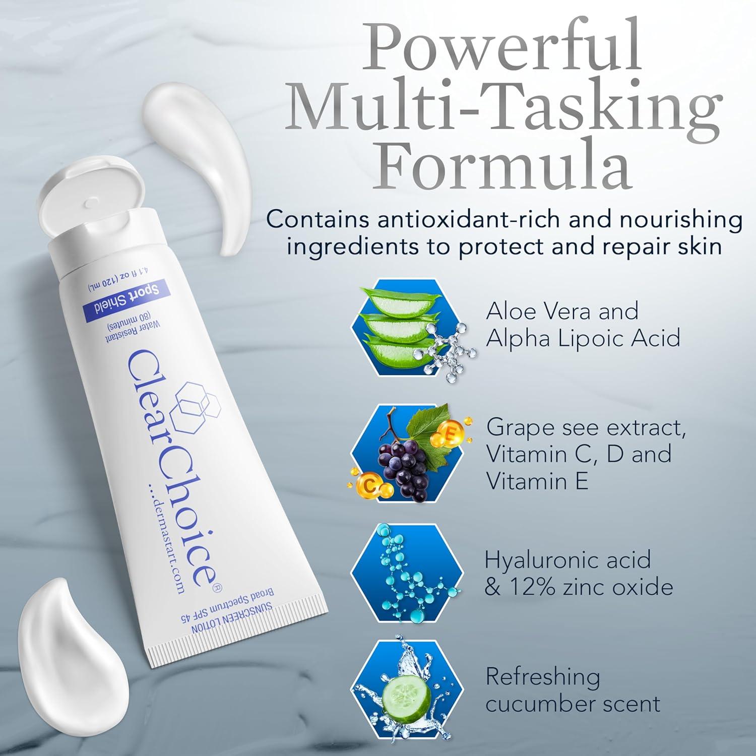 Protector Solar Clear Choice SPF 45 118ml Hidratante Libre de Aceite