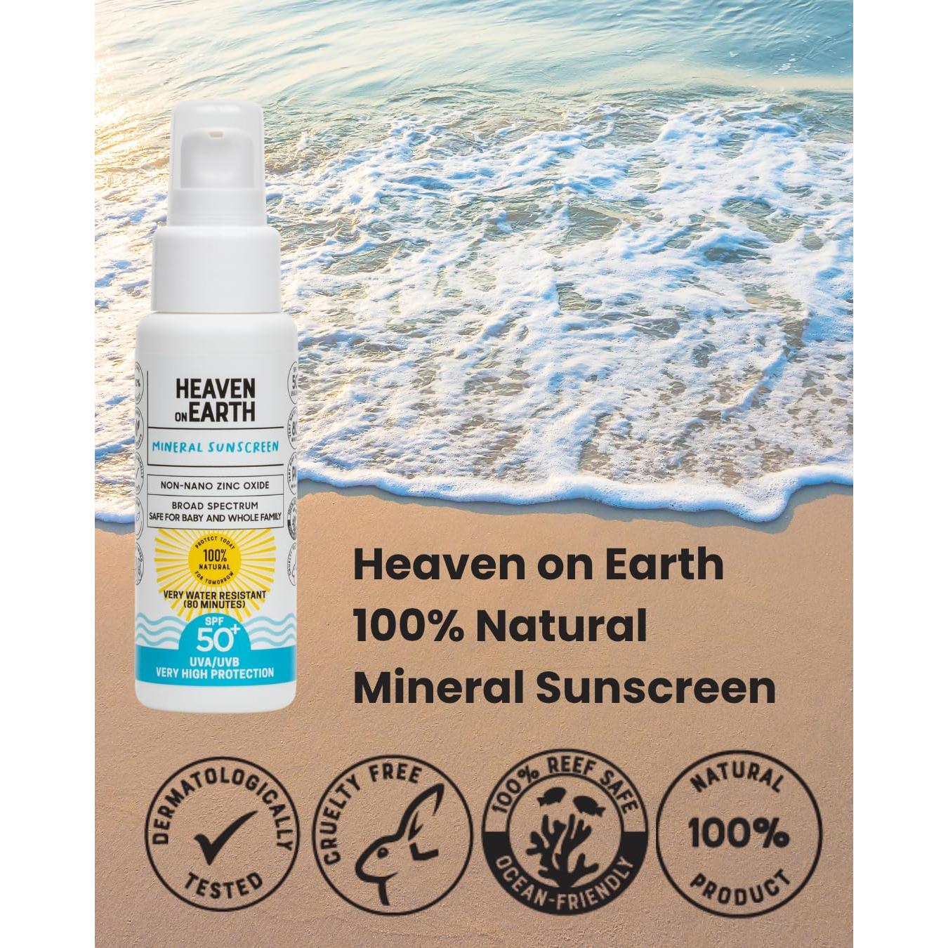 Protector Solar Mineral SPF 50+ Heaven on Earth 50ml