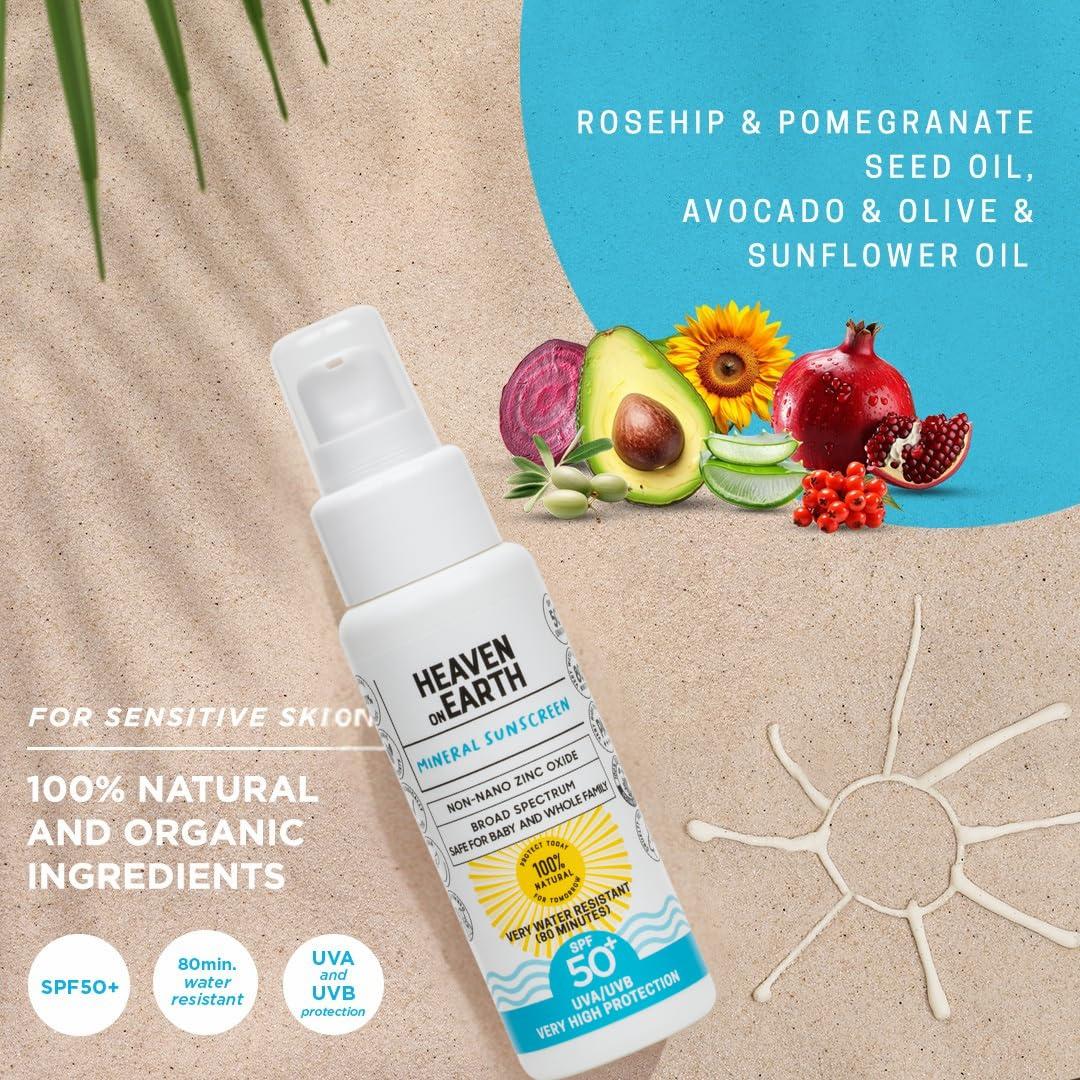 Protector Solar Mineral SPF 50+ Heaven on Earth 50ml