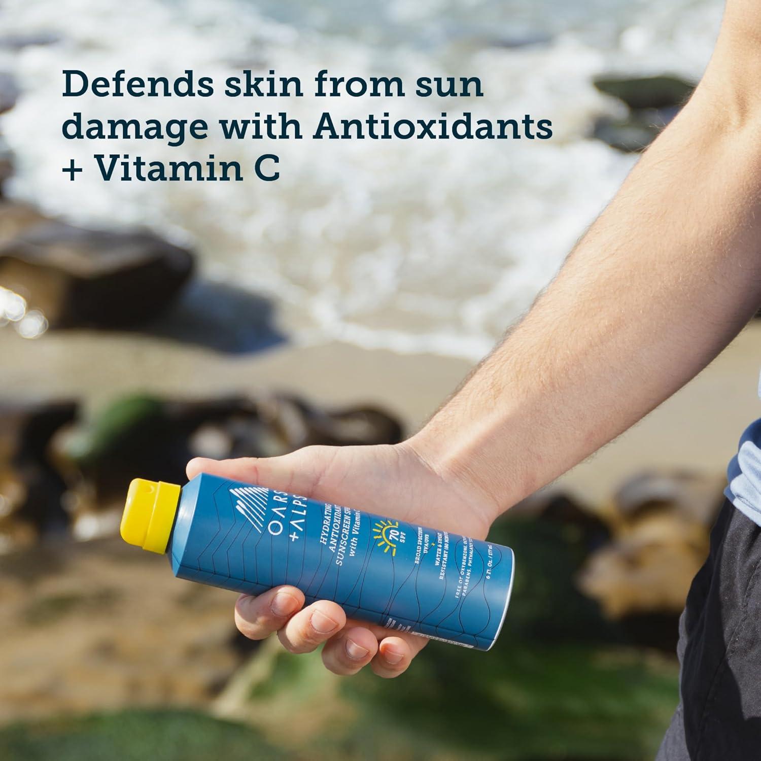 Spray Solar Hidratante Oars + Alps SPF 70, 170 g, Paquete de 2