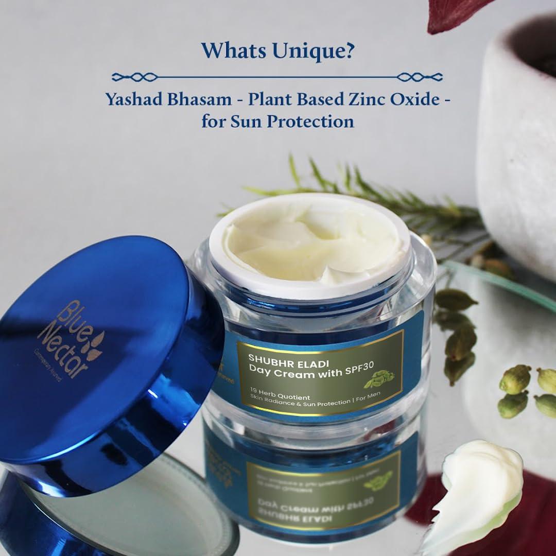 Crema Hidratante Iluminadora Azul Nétar para Hombres SPF 30