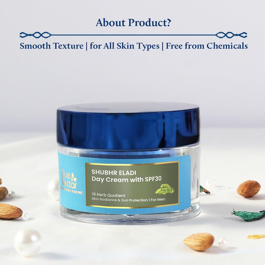 Crema Hidratante Iluminadora Azul Nétar para Hombres SPF 30