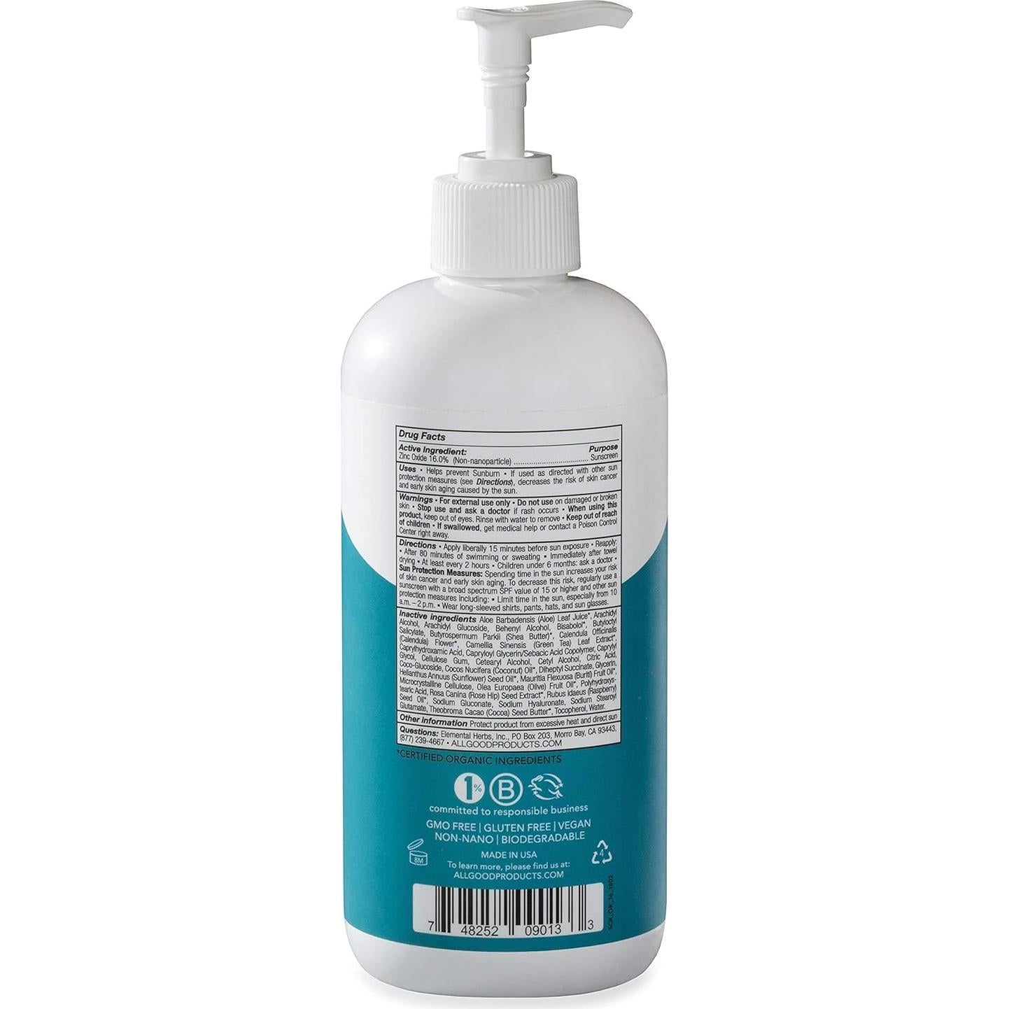 Loción Solar Mineral All Good Sport SPF 30 - 473 ml