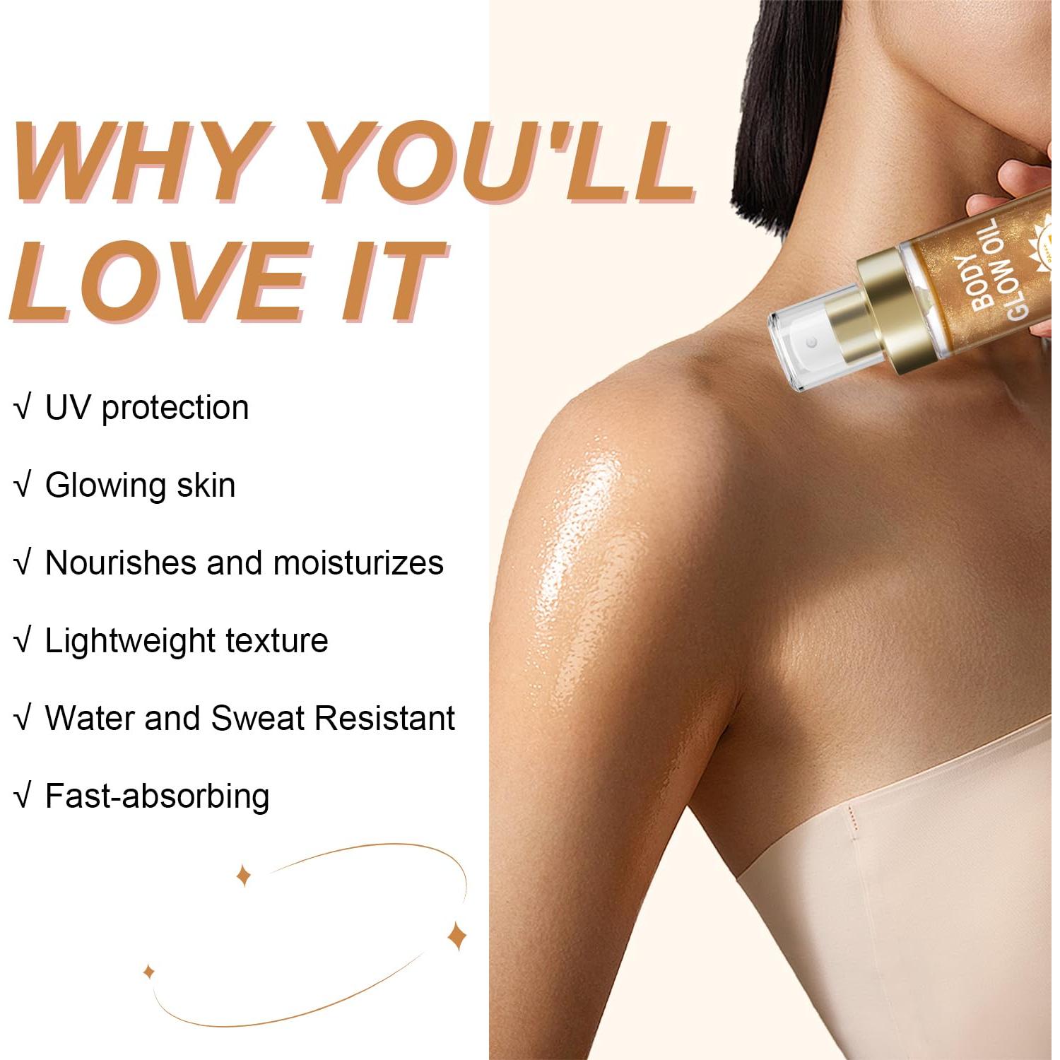 Aceite Brillante Corporal GADMLURY SPF 45 109.8 ml Ámbar