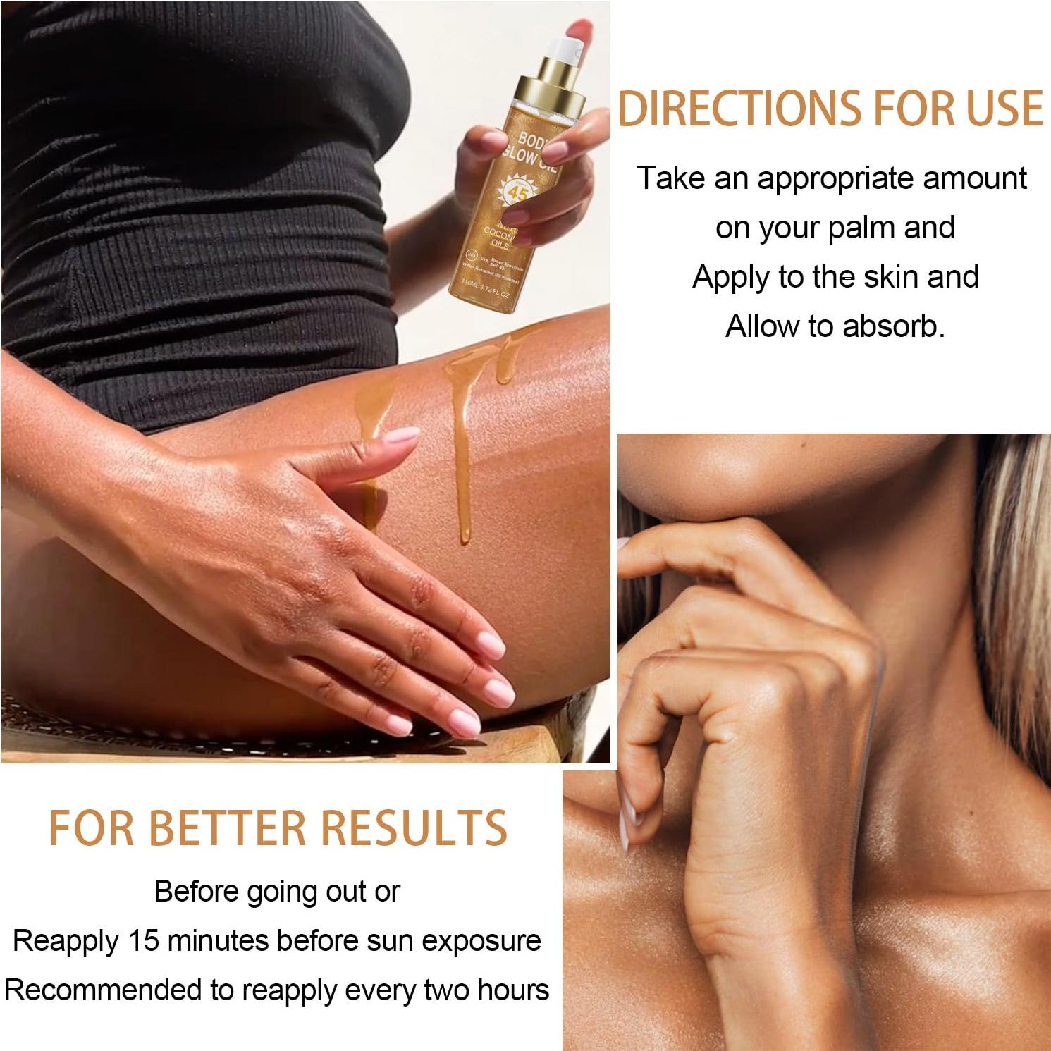 Aceite Brillante Corporal GADMLURY SPF 45 109.8 ml Ámbar