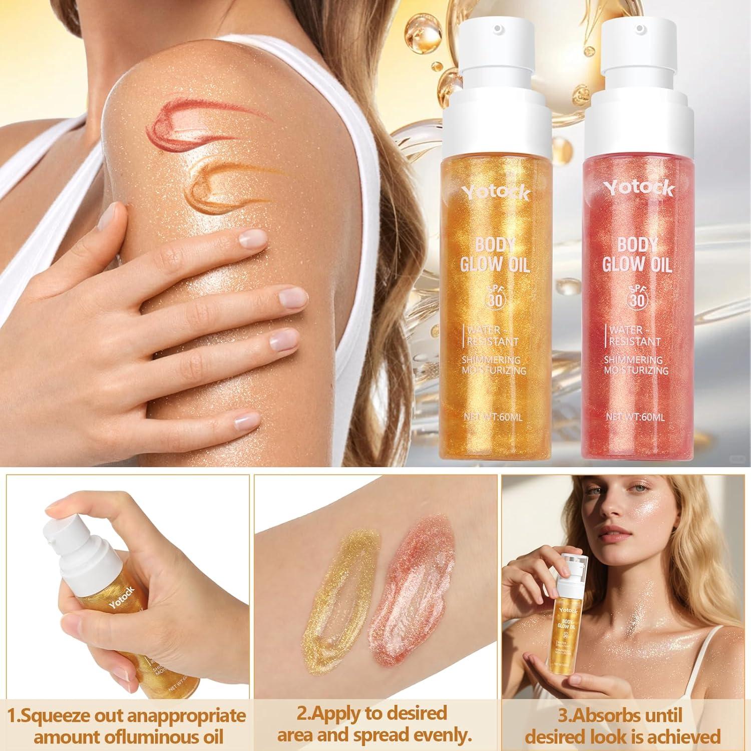 Aceite Corporal Hidratante Yotock Rosa Dorado SPF30 100ml