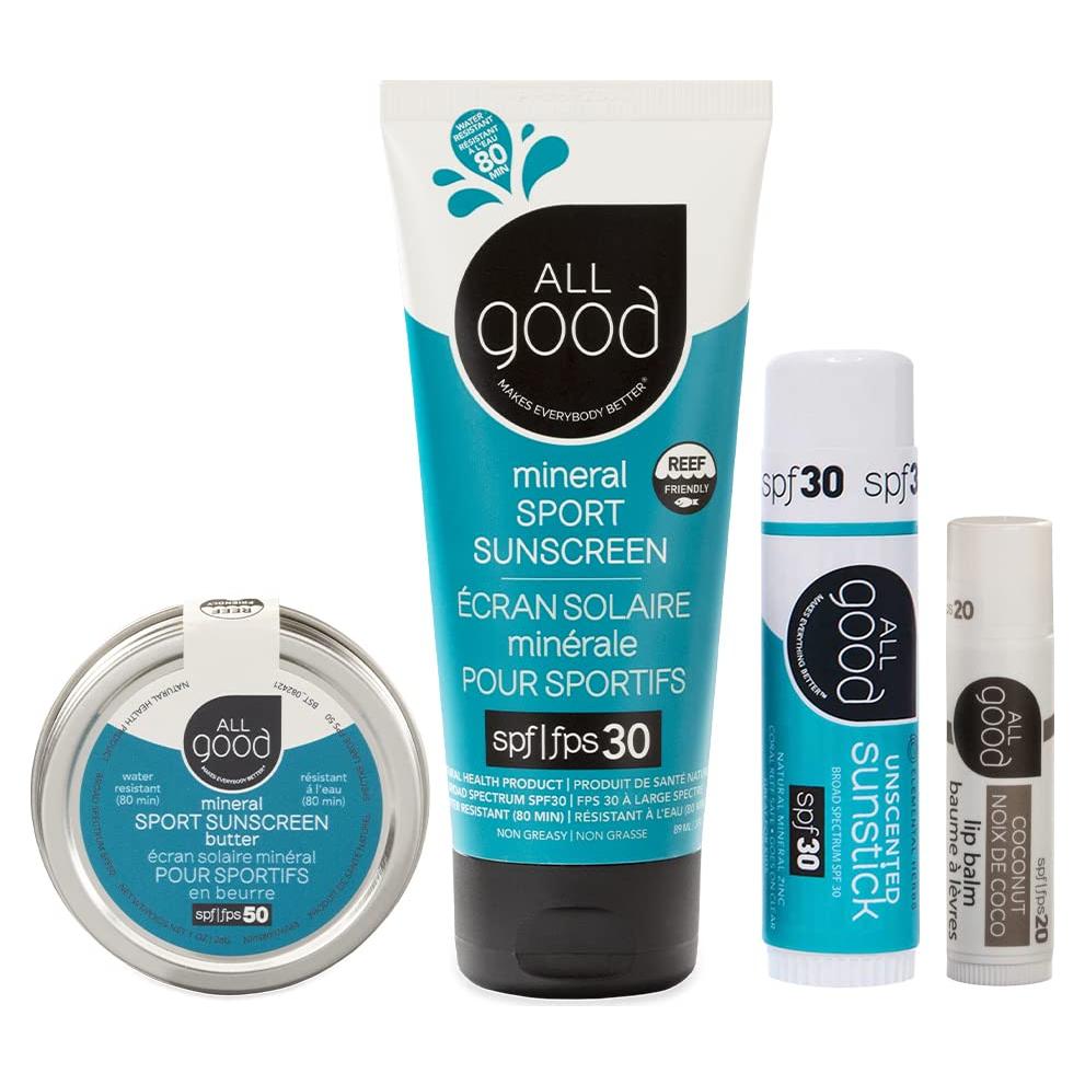 Conjunto Solar Todo Bueno - Balsamo Labial SPF 20, Loción SPF 30, Stick y Mantequilla Solar