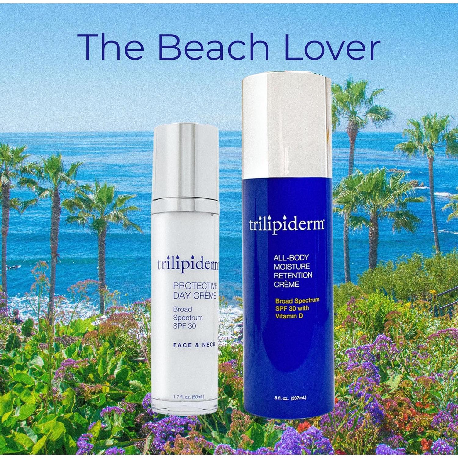Paquete Beach Lover Trilipiderm - Crema Hidratante y SPF 30