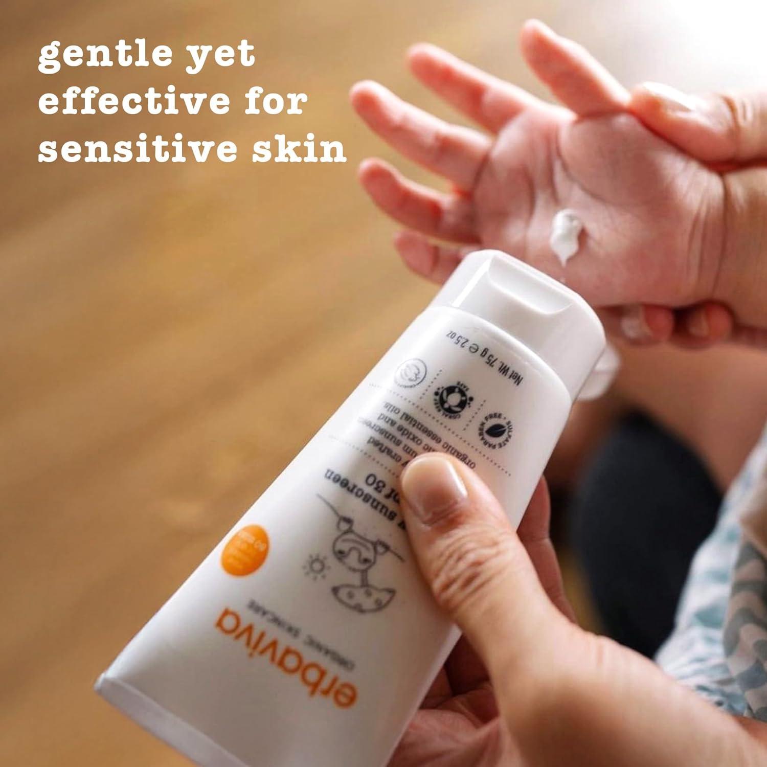 Protector Solar Orgánico para Bebés Erbaviva 75 ml - UVA/UVB