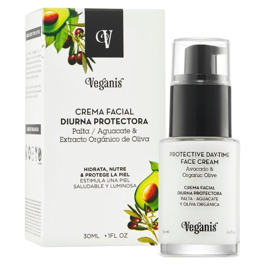 Crema Diurna Hidratante Facial VEGANIS 125g - Aguacate y Oliva