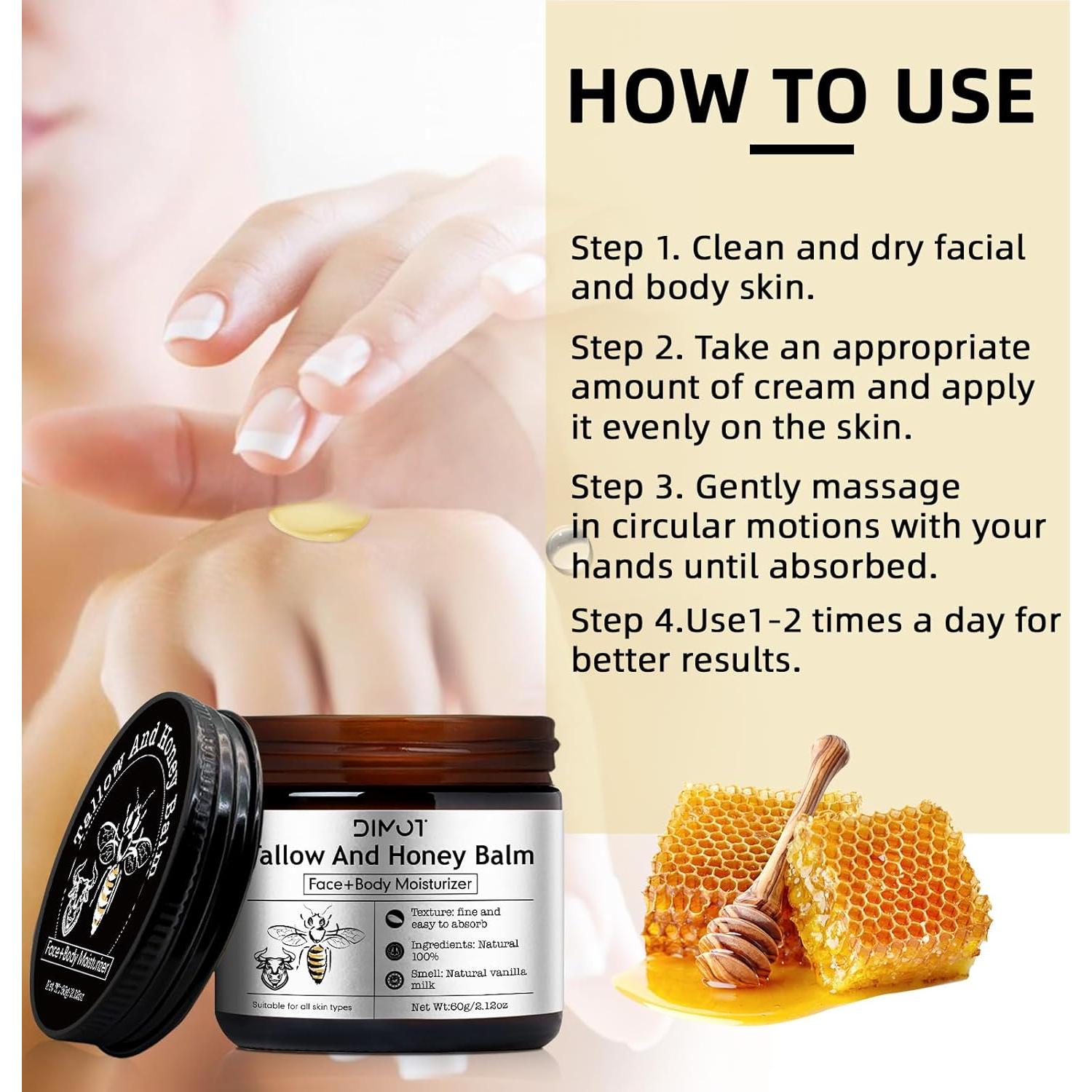 Crema Hidratante de Manteca de Sebo de Res con Miel 159g