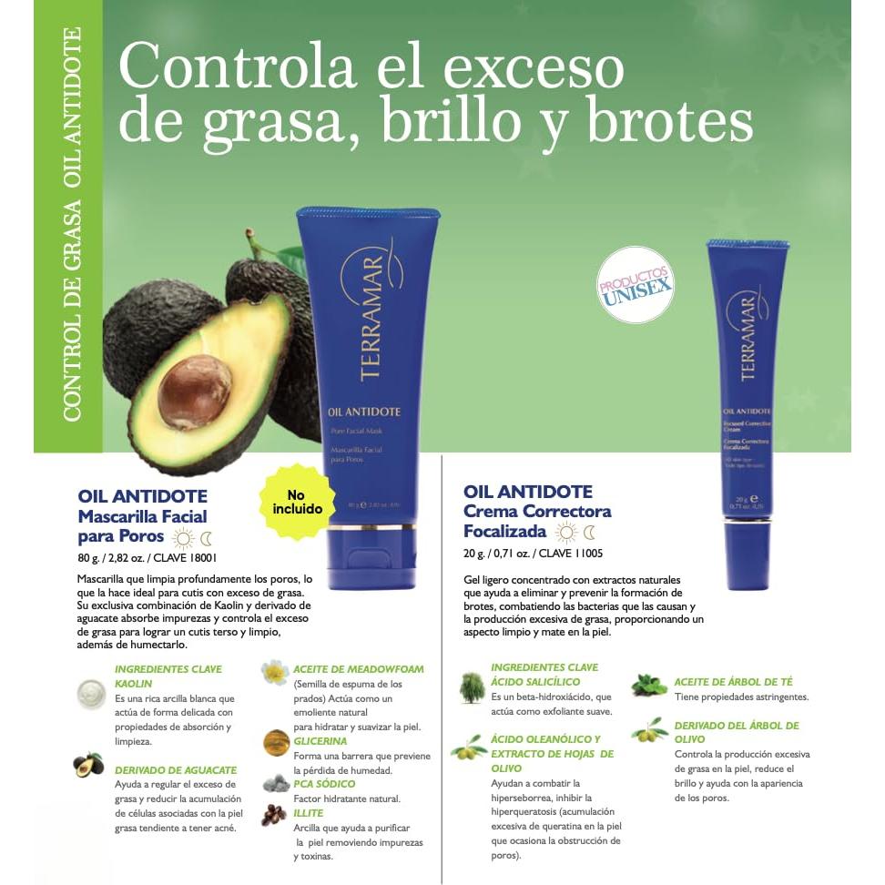 Crema Correctiva Terramar 20 g - Tratamiento Localizado Piel Grasa
