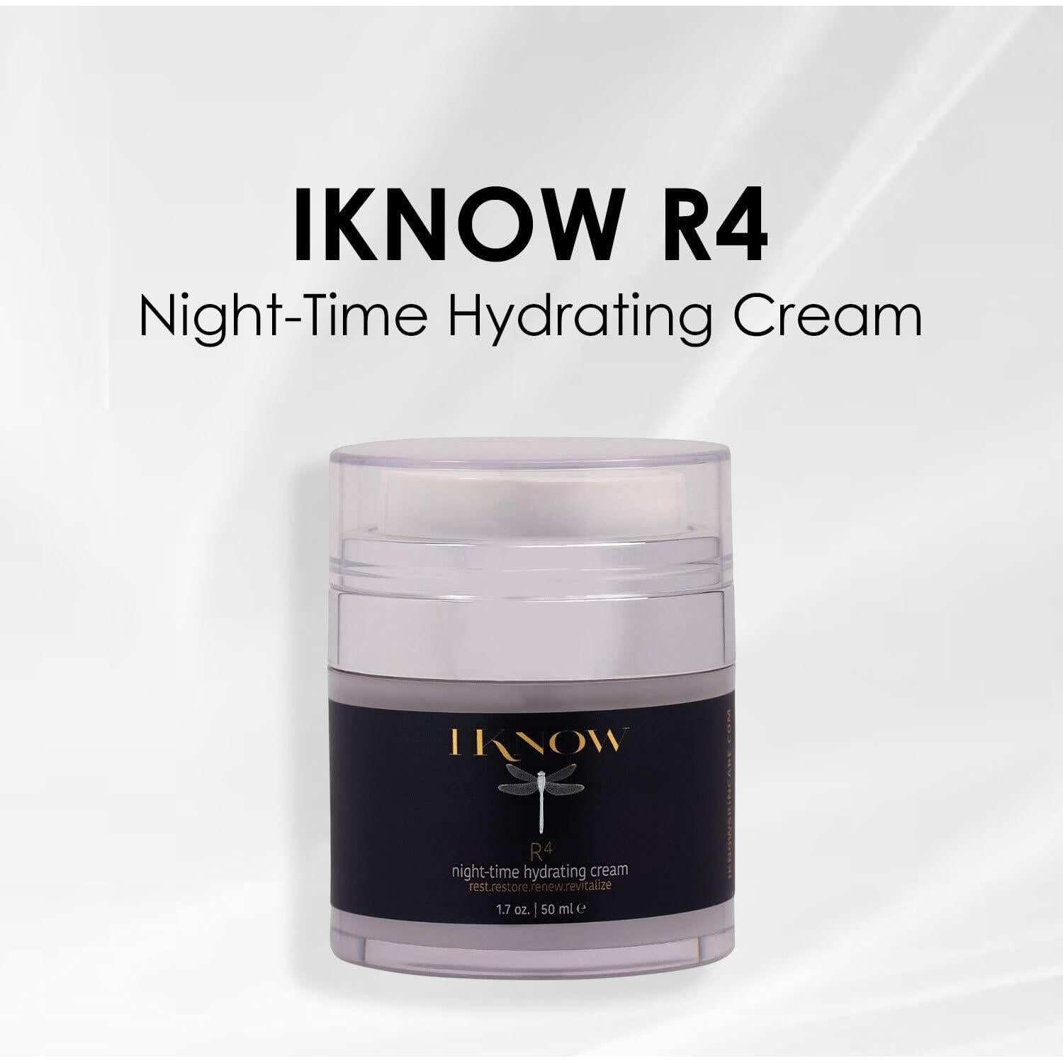Crema Hidratante Nocturna IKNOW R4 con Ácido Hialurónico 48g