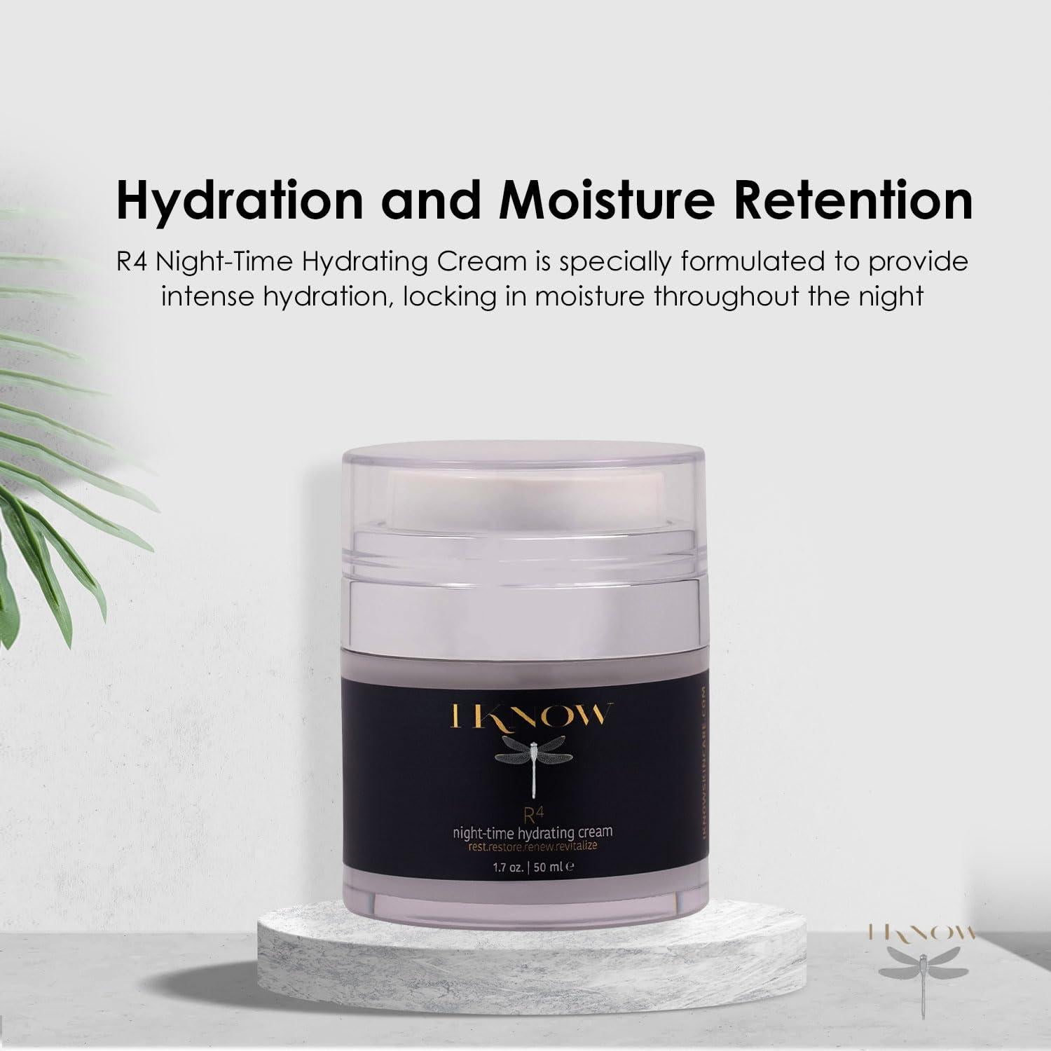 Crema Hidratante Nocturna IKNOW R4 con Ácido Hialurónico 48g