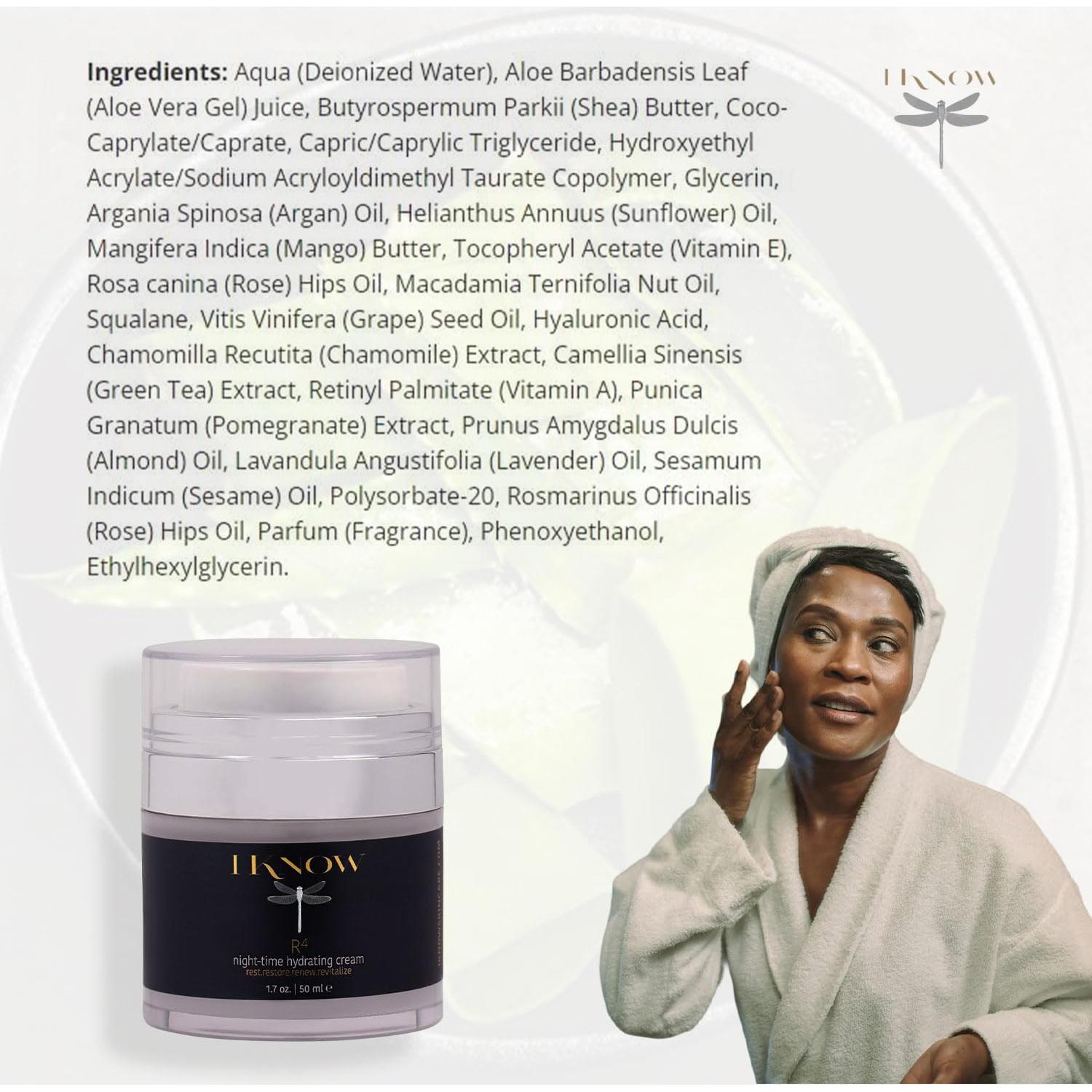 Crema Hidratante Nocturna IKNOW R4 con Ácido Hialurónico 48g