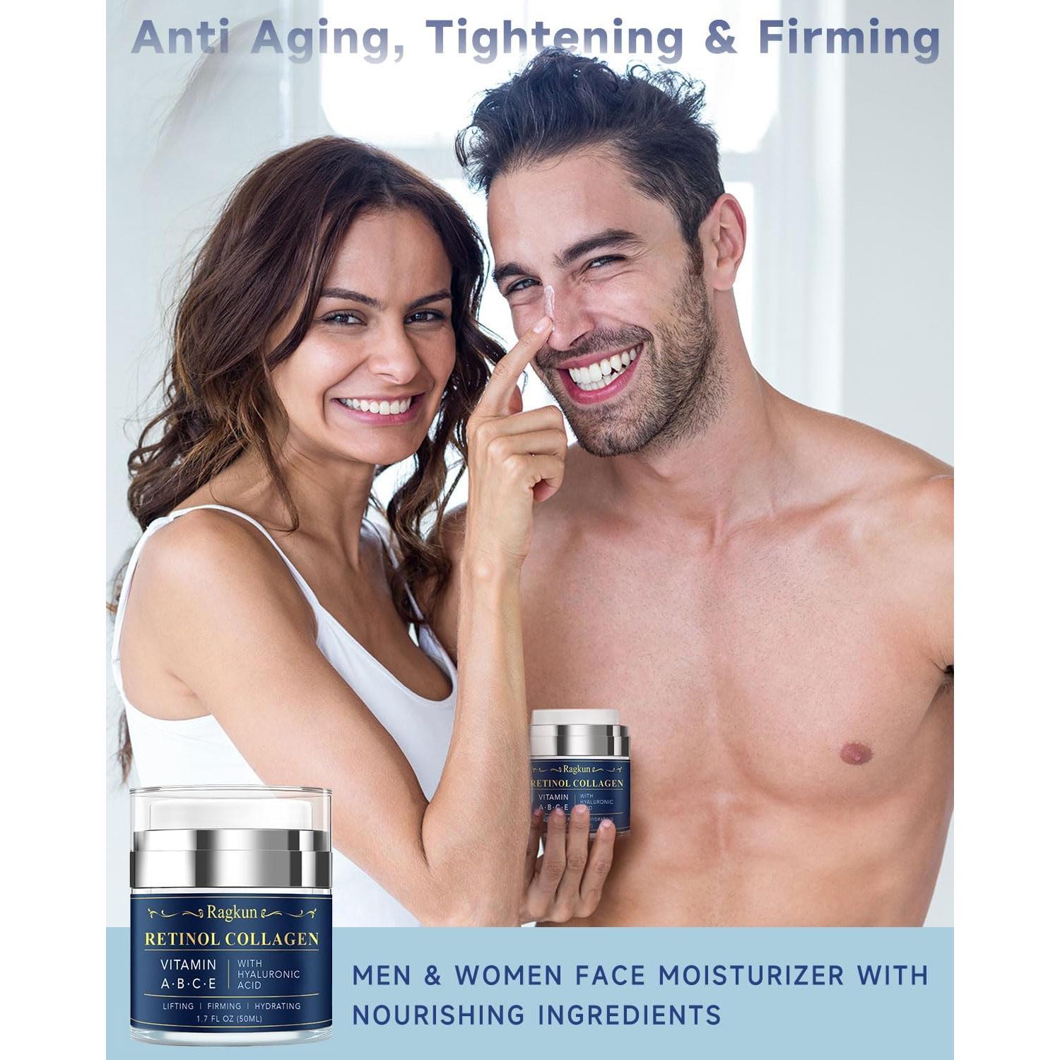 Crema Facial Anti-Envejecimiento Ragkun 50 ml con Retinol y Colágeno