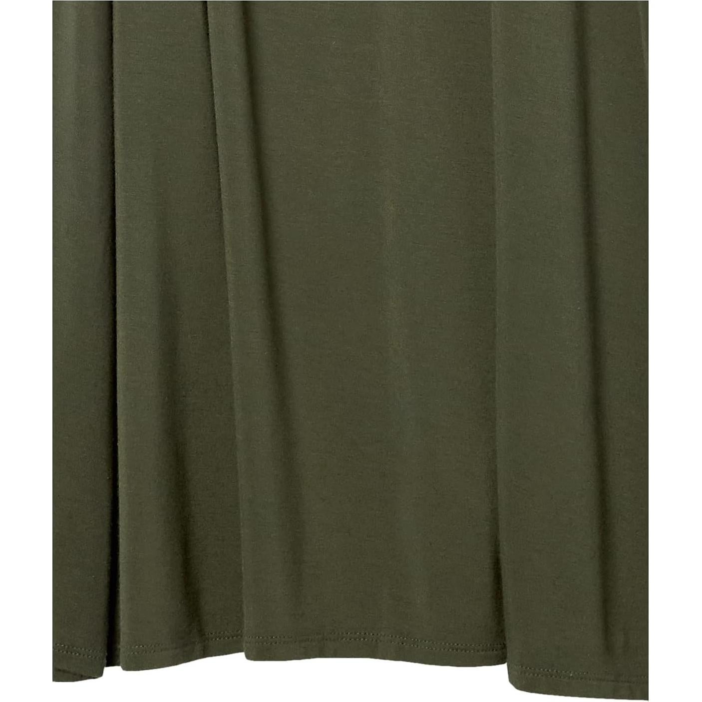 Vestido Maxi de Manga Corta Amazon Essentials Mujer Oliva S