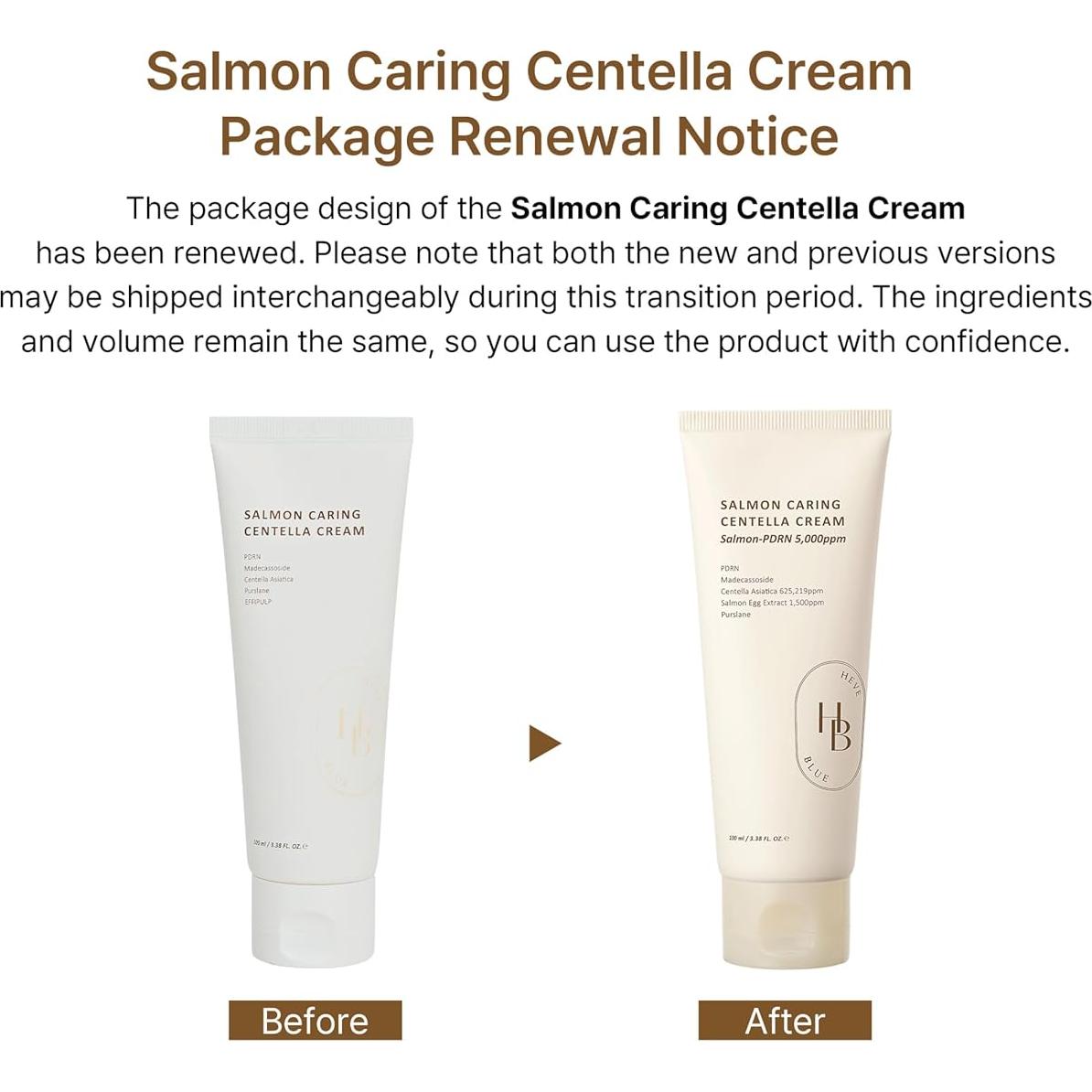 Crema Centella Cuidadora Heveblue 117g - PDRN y Extracto de Salmón