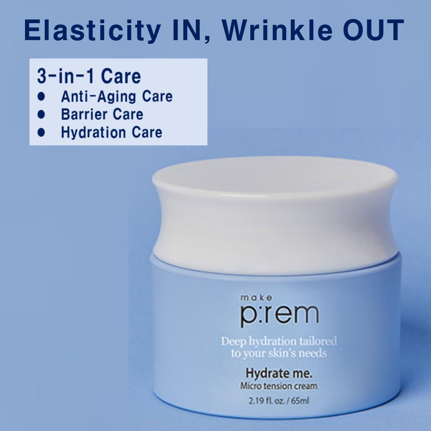 Crema Hidratante Gel Acuoso MAKE P:REM 65ml Piel Seca/Sensible