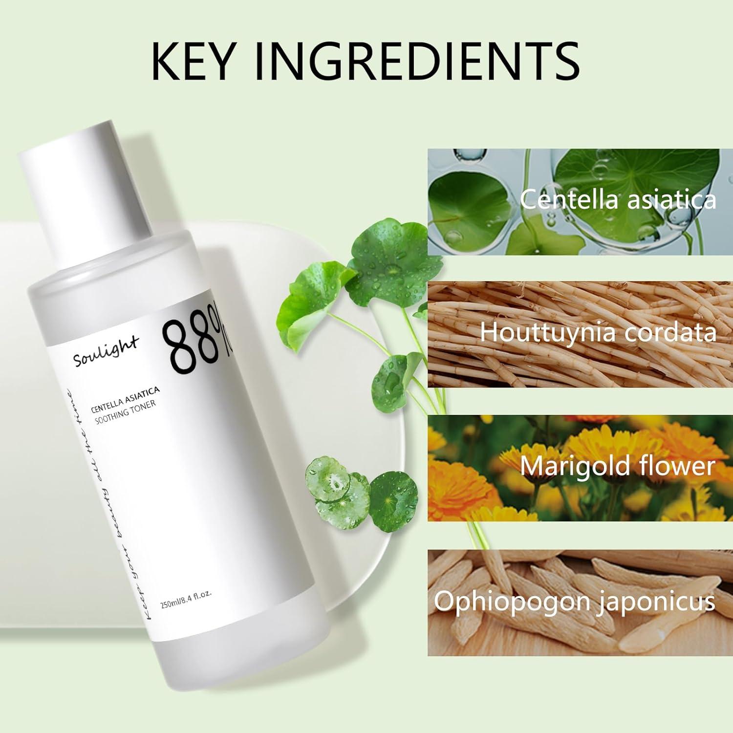 Tónico Facial Hidratante Soulight 88% Centella Asiática 200ml