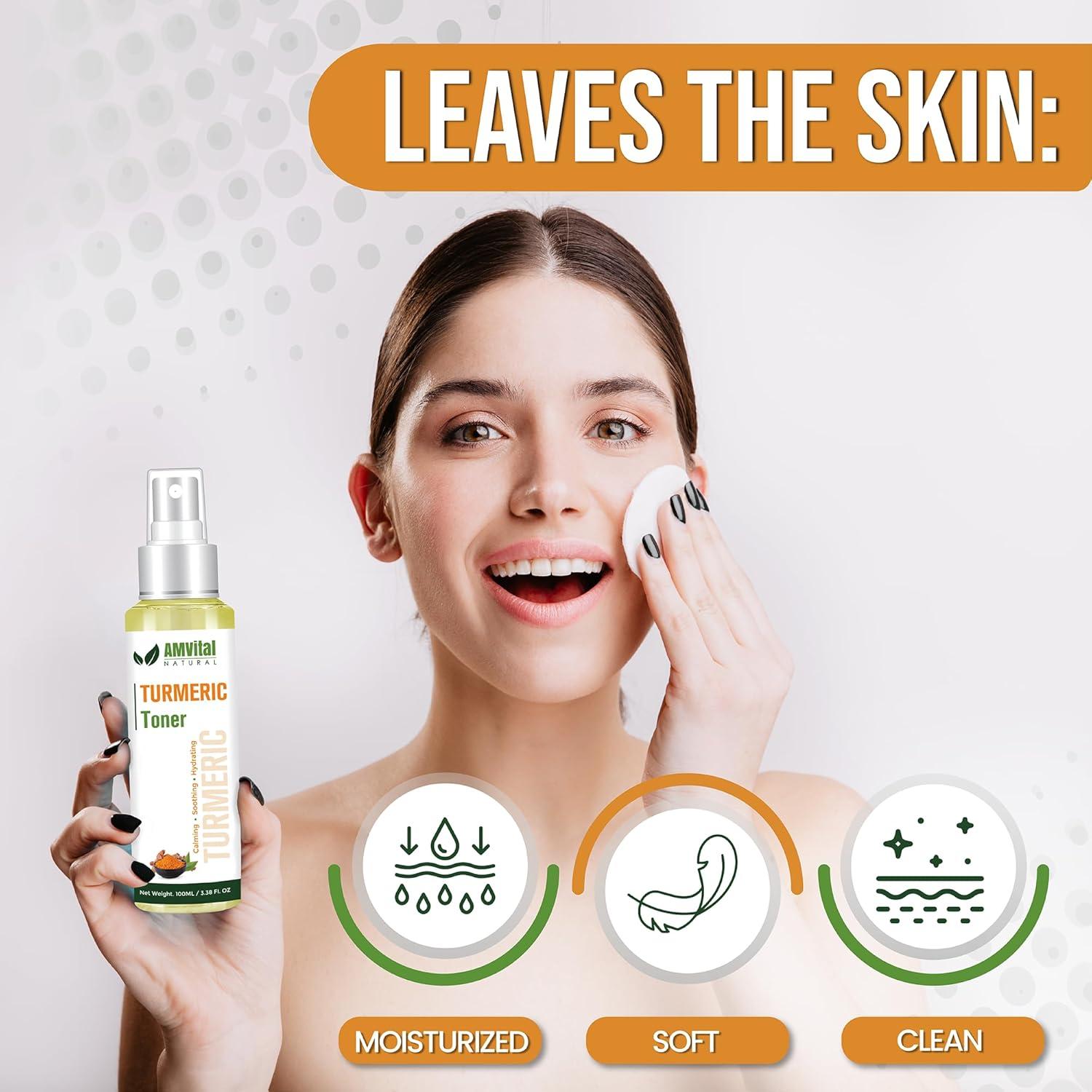 Tónico Facial de Cúrcuma AMVital para Piel Grasa 140g - Manchas Oscuras