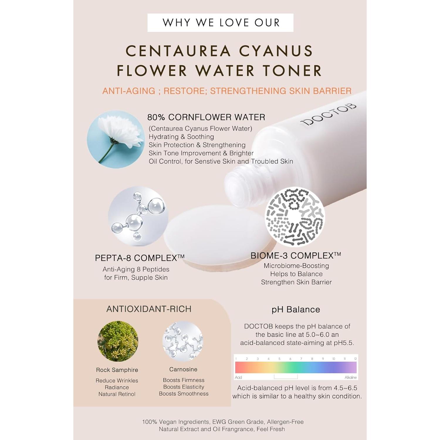 Tónico Vegano Antioxidante Doctob 150ml - Hidratante y Antienvejecimiento