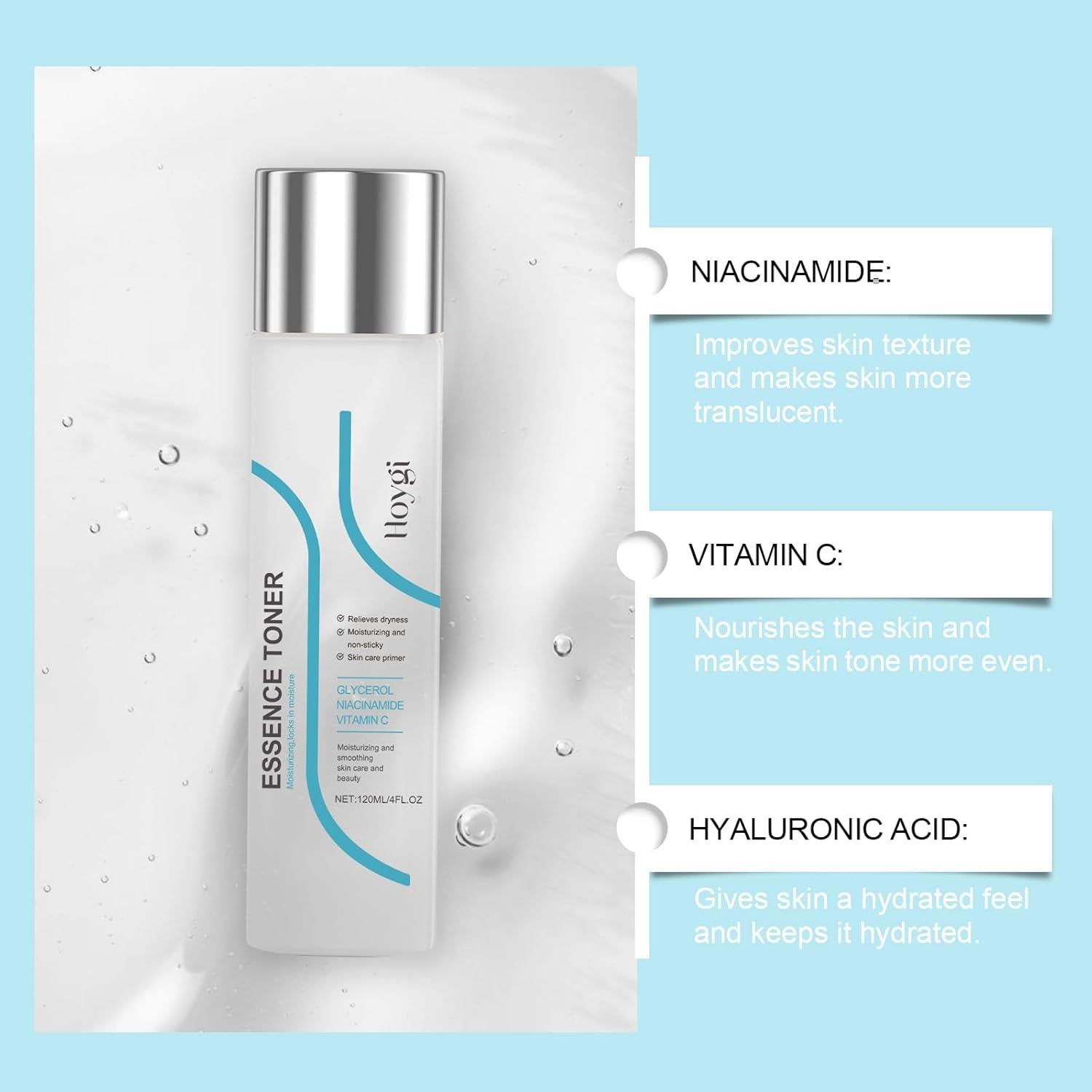 Tónico Hidratante Facial HOYGI 120 ml - Ácido Hialurónico