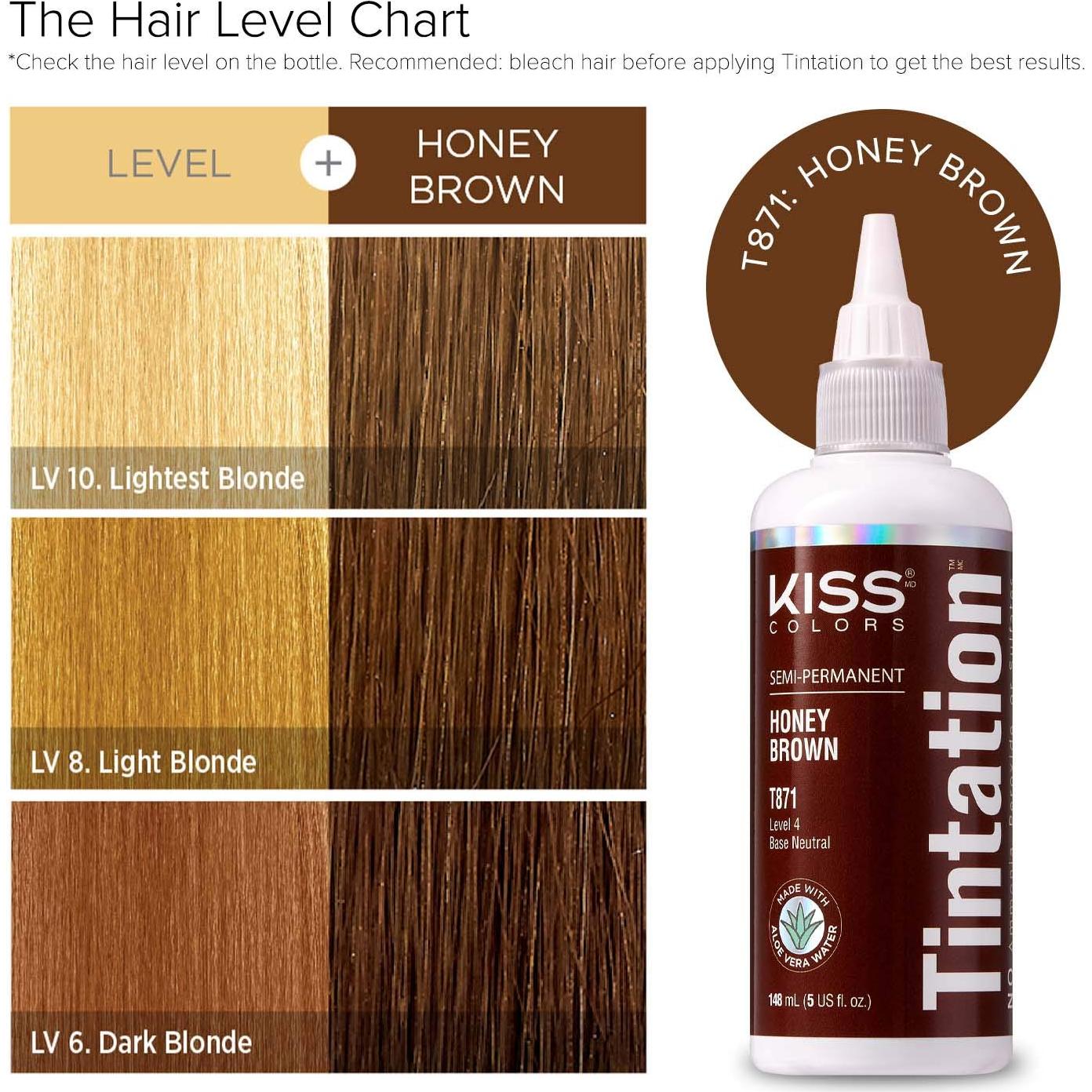 Tinte Semi-Permanente Red by Kiss Marrón Miel 148 ml