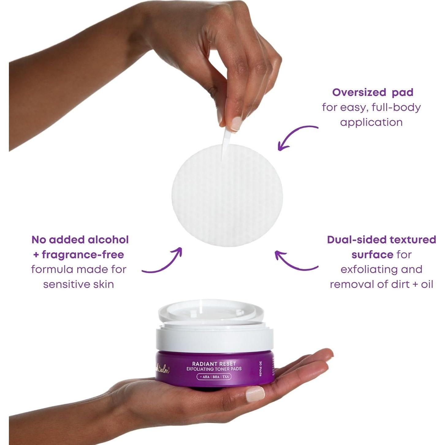 Almohadillas Exfoliantes Bushbalm Reinicio Radiante 30 Unidades