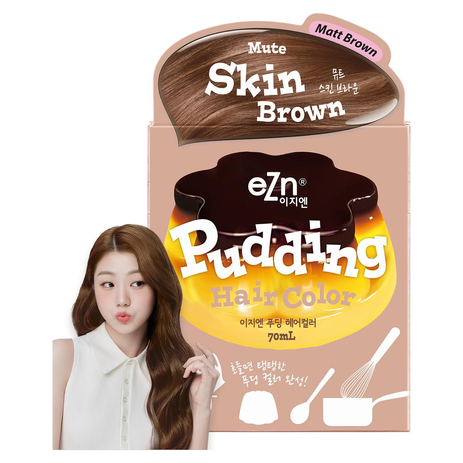 Tinte para Cabello Sin Amoníaco eZn Pudding Marrón Piel Mute