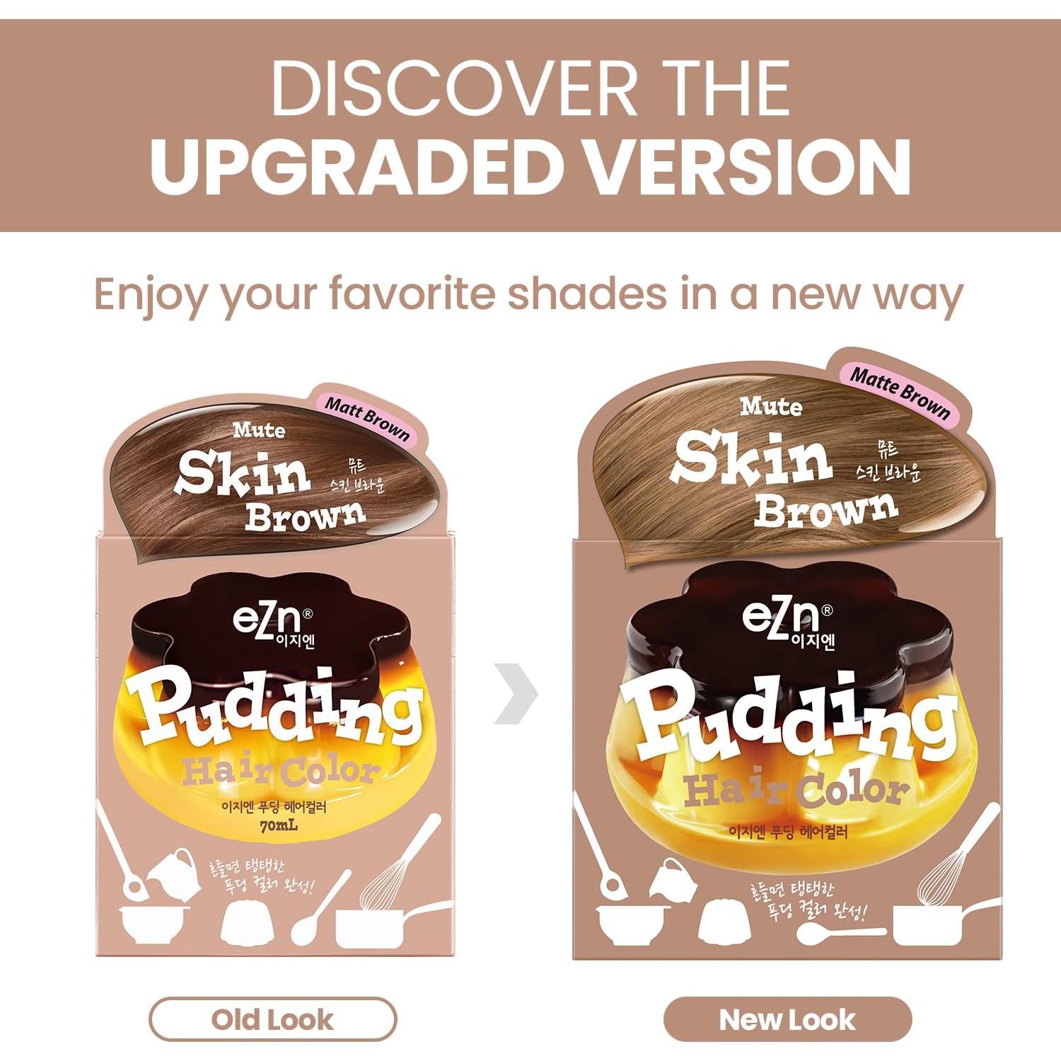 Tinte para Cabello Sin Amoníaco eZn Pudding Marrón Piel Mute