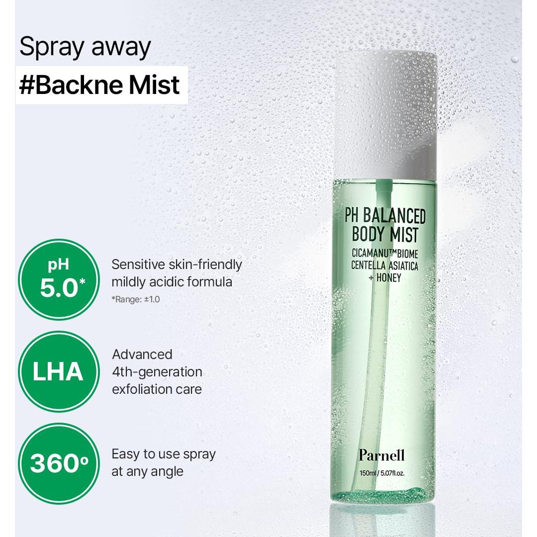 Mist Corporal Parnell 150ml - Centella Asiática y Ácido Hialurónico